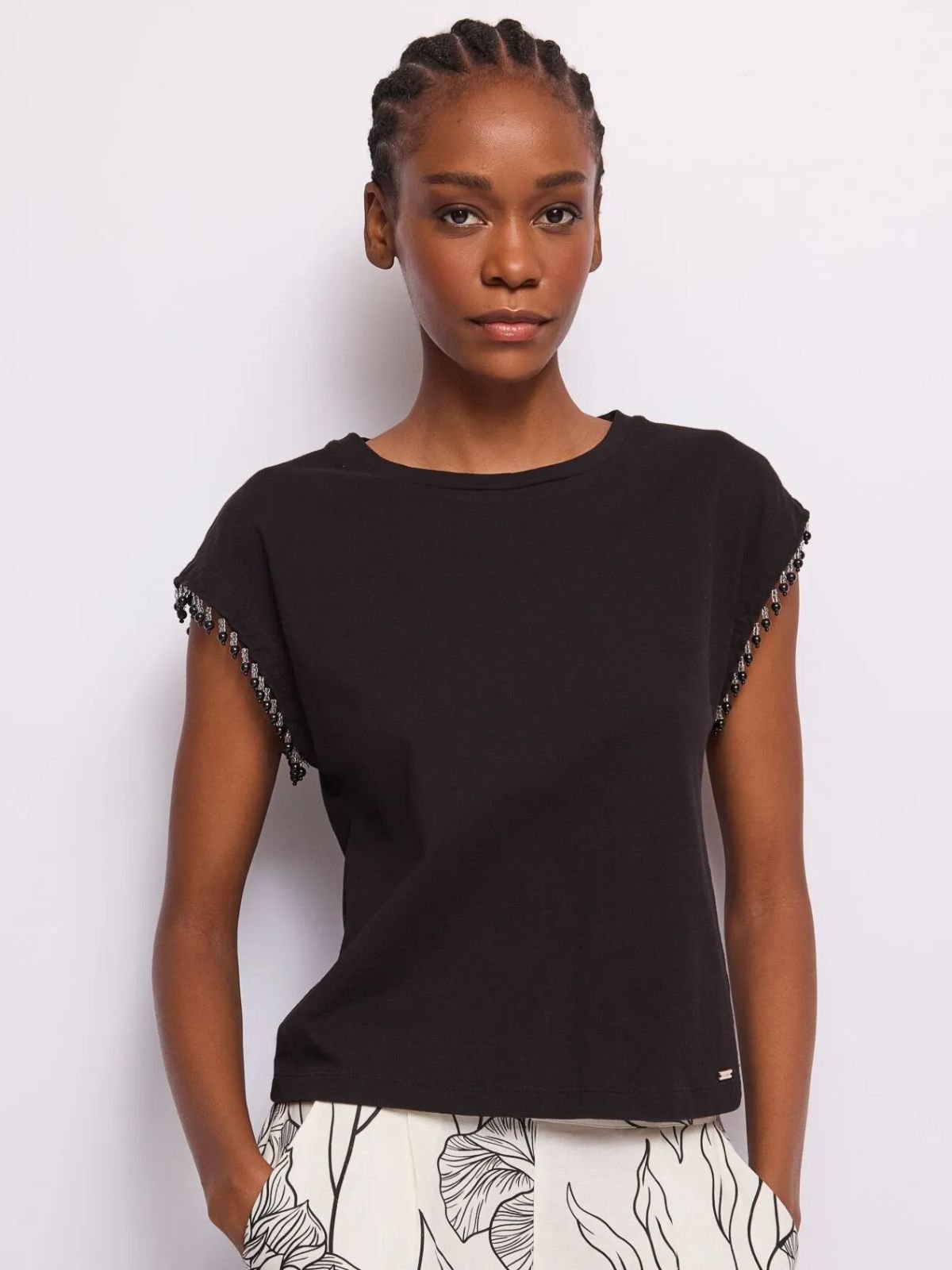 Gaudì - T-Shirt con frange gioiello - Donna - World Fashion