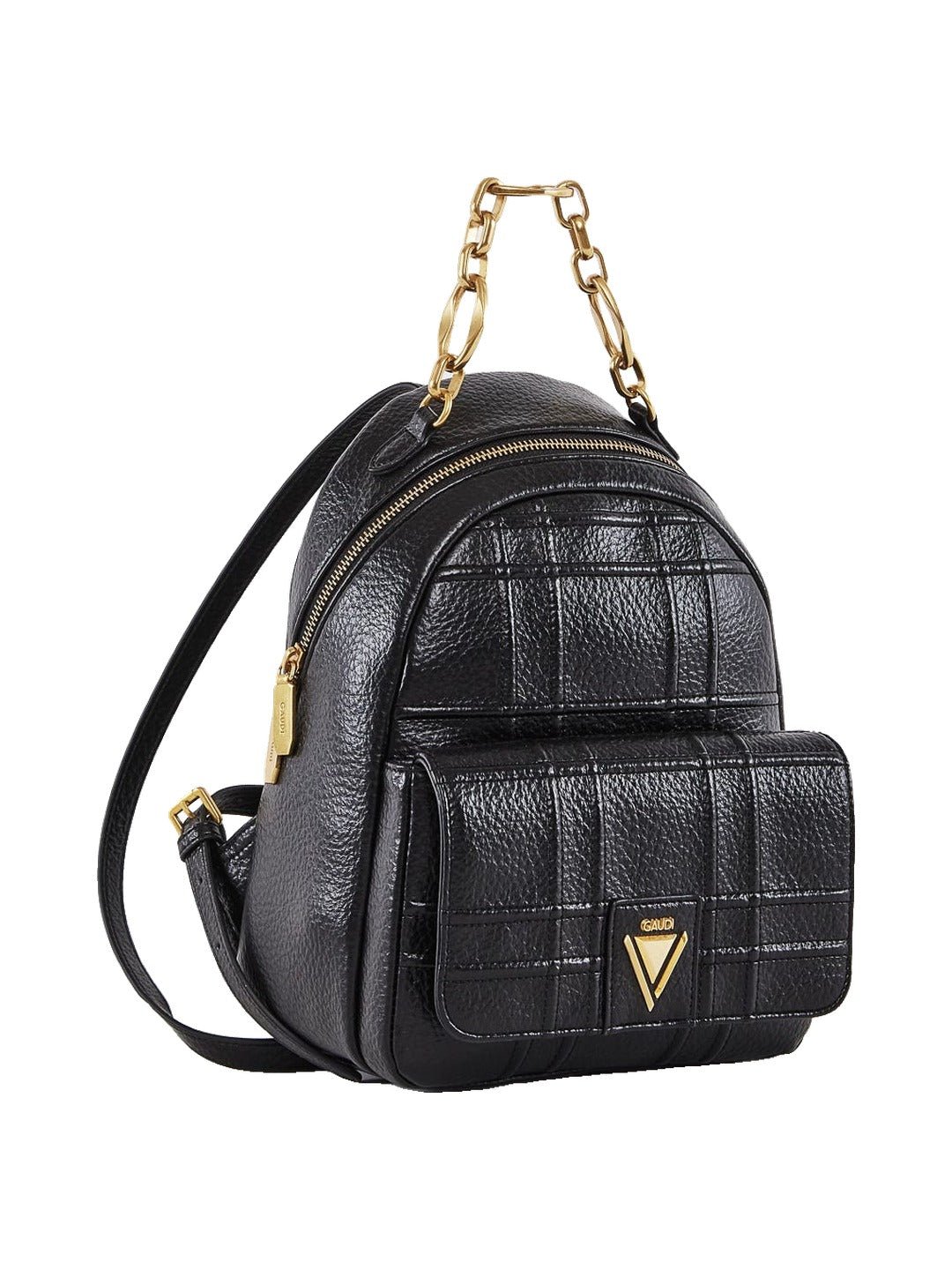 Gaudì - Zaino nero trapuntato con logo - Donna - World Fashion