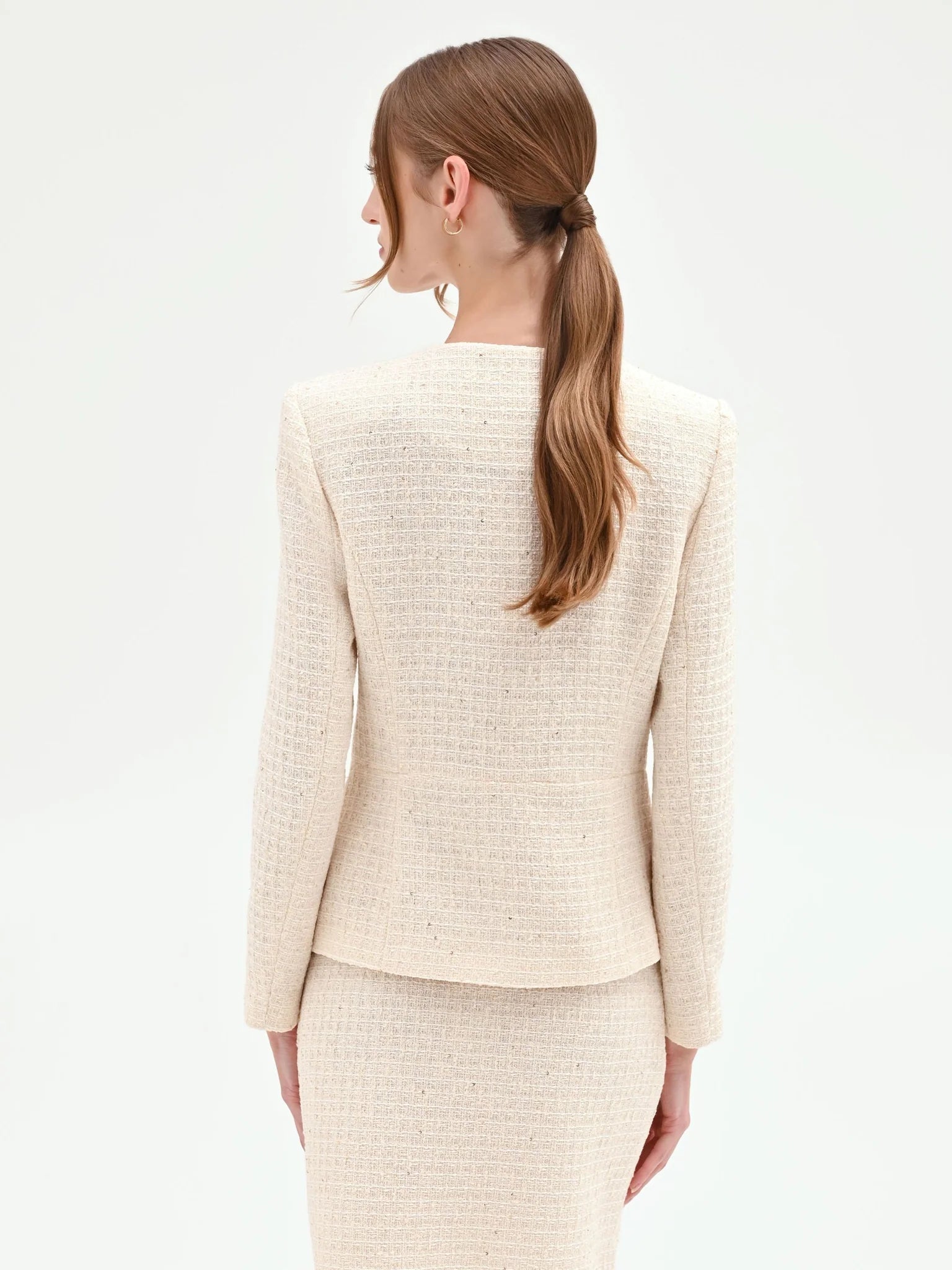 Giacca Bouclé Con Fiore Applicato Donna - Rinascimento - World Fashion