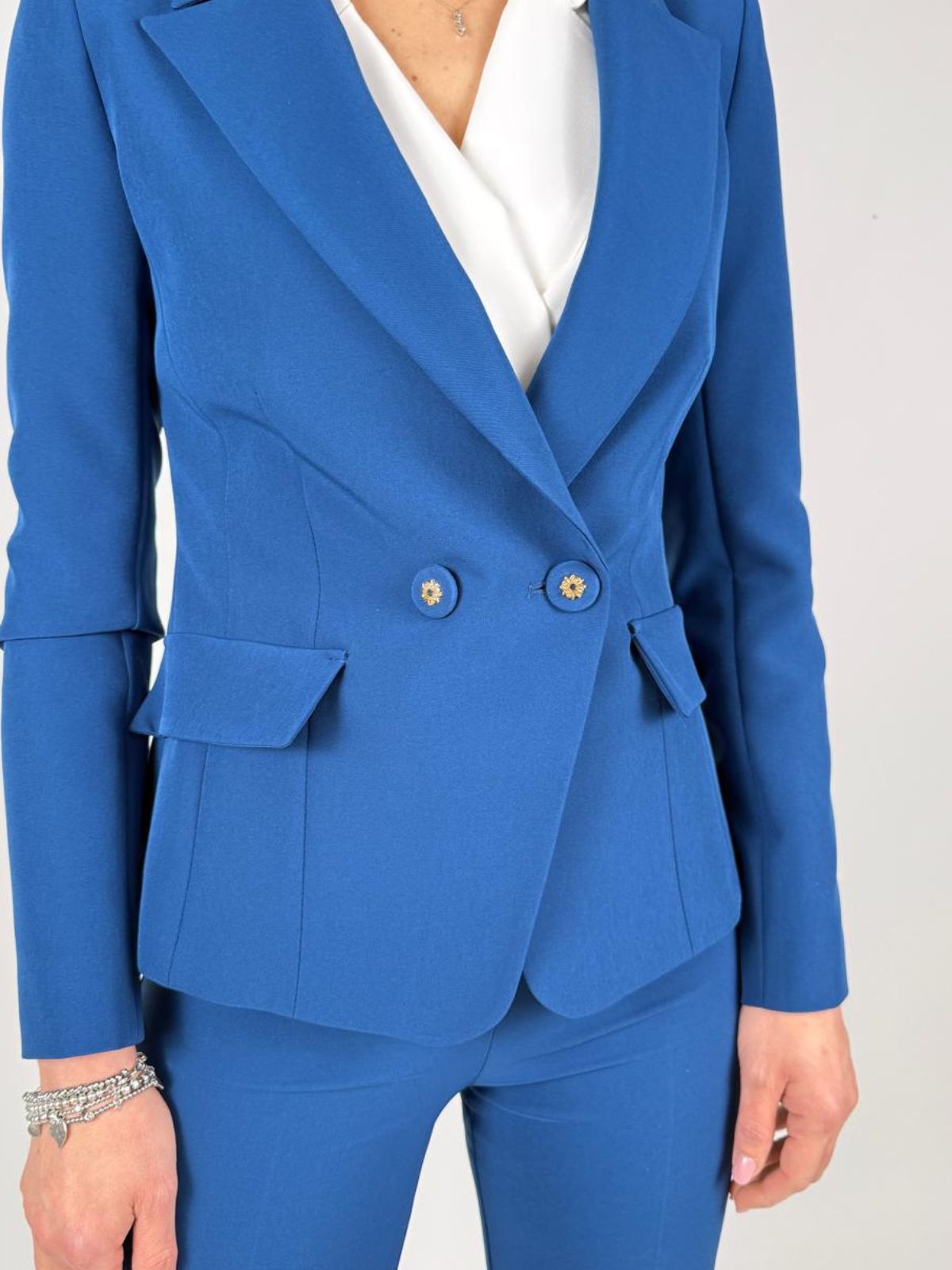Giacca doppiopetto con bottoni gioiello Donna - Rinascimento - World Fashion