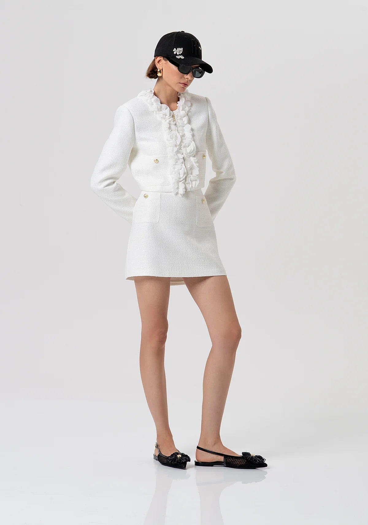 Giacca regular corta in tweed Donna - Fracomina - World Fashion