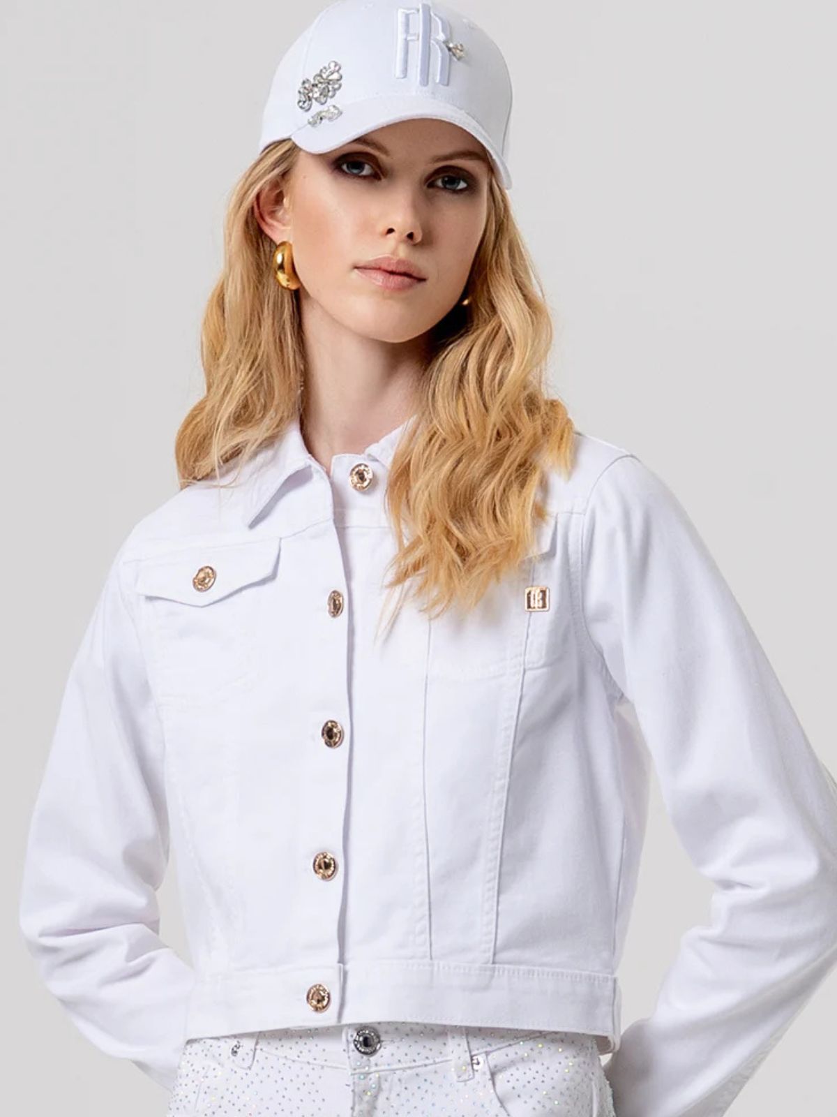 Giacca regular in tessuto bull Donna - Fracomina - World Fashion