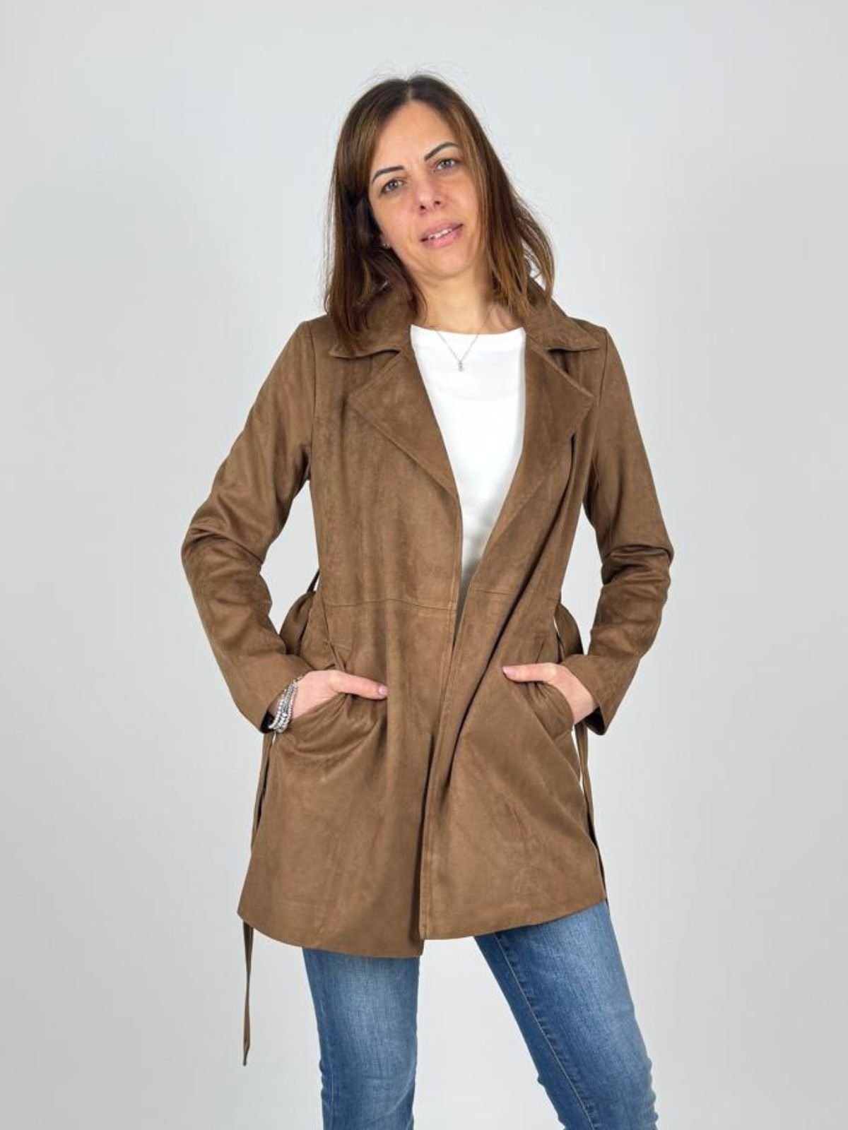 Giacca Trench Con Cintura,Tess. Softshell Donna - Yes Zee - World Fashion