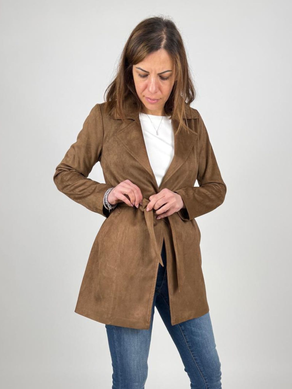 Giacca Trench Con Cintura,Tess. Softshell Donna - Yes Zee - World Fashion
