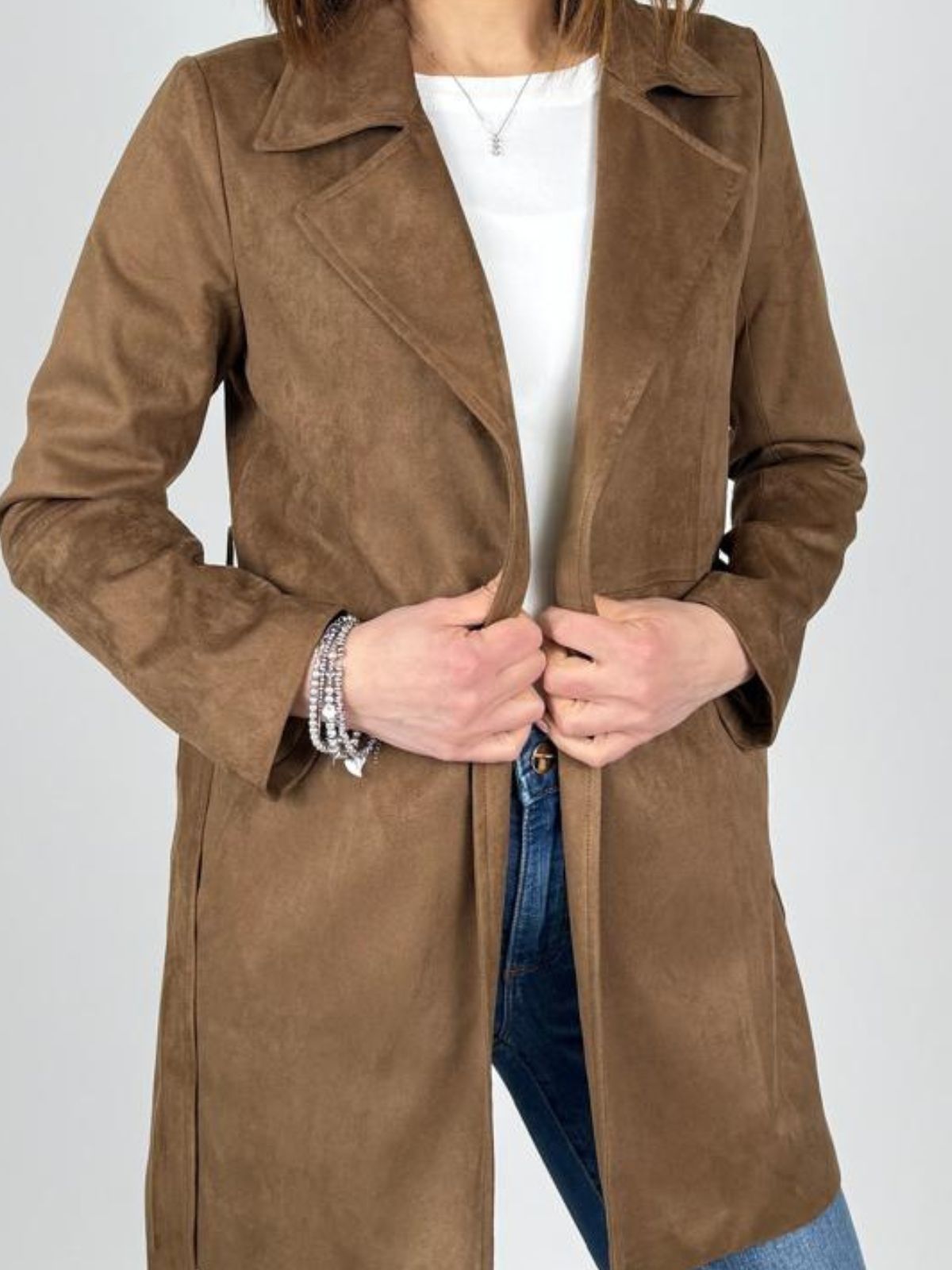Giacca Trench Con Cintura,Tess. Softshell Donna - Yes Zee - World Fashion