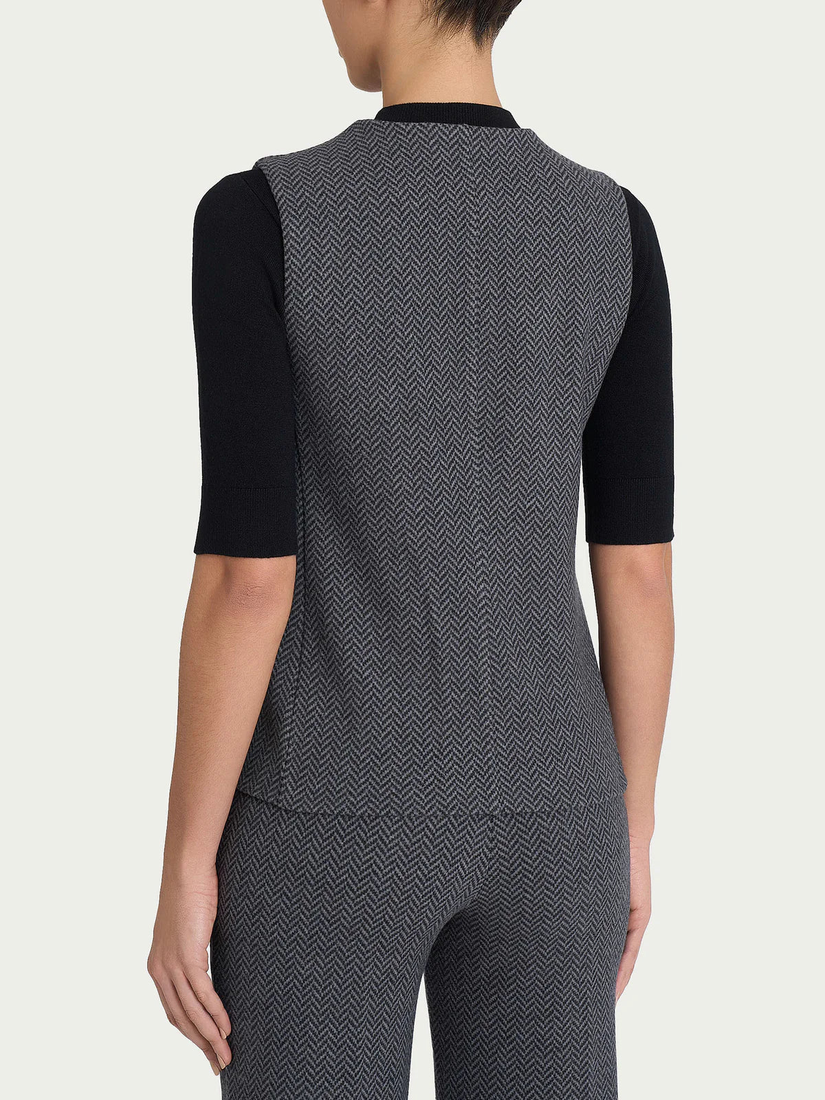 Gilet con quattro bottoni in Eco Jacquard Donna - RAGNO - DR38GL - World Fashion