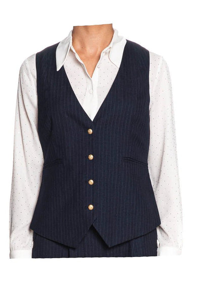 Gilet gessato Donna - Yes Zee -