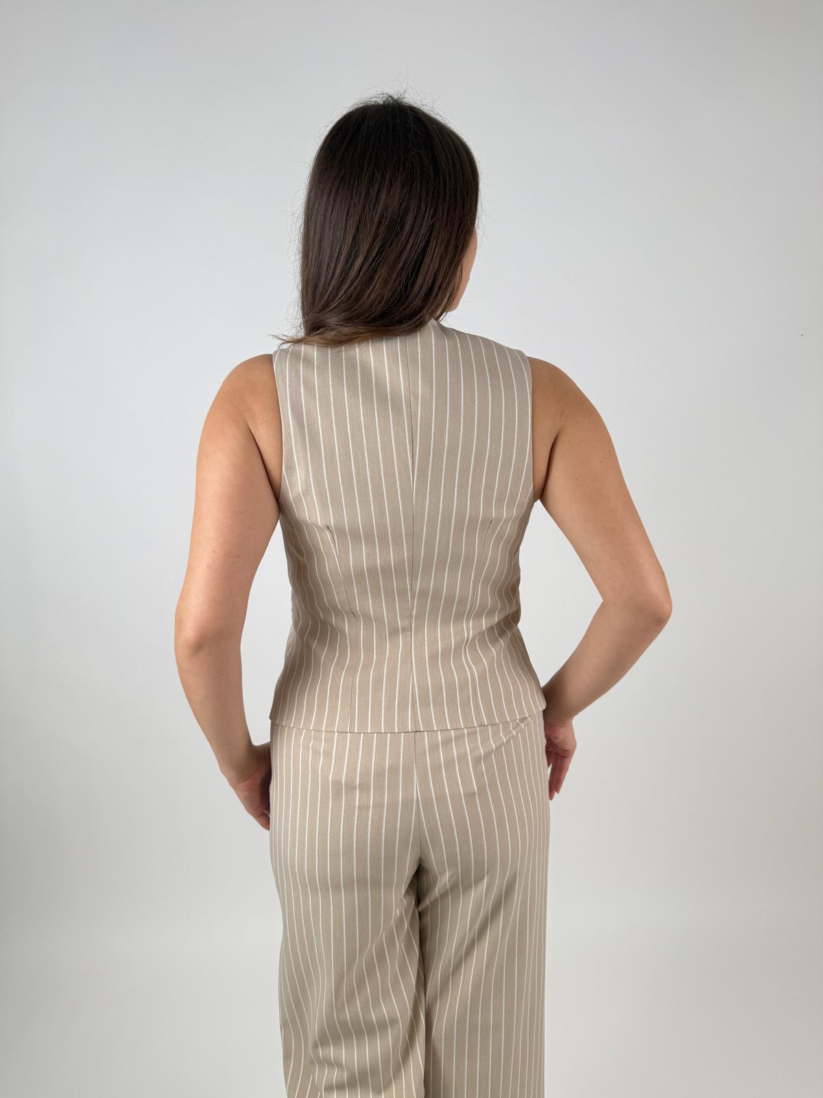 Gilet in tessuto gessato Donna - Yes Zee - World Fashion