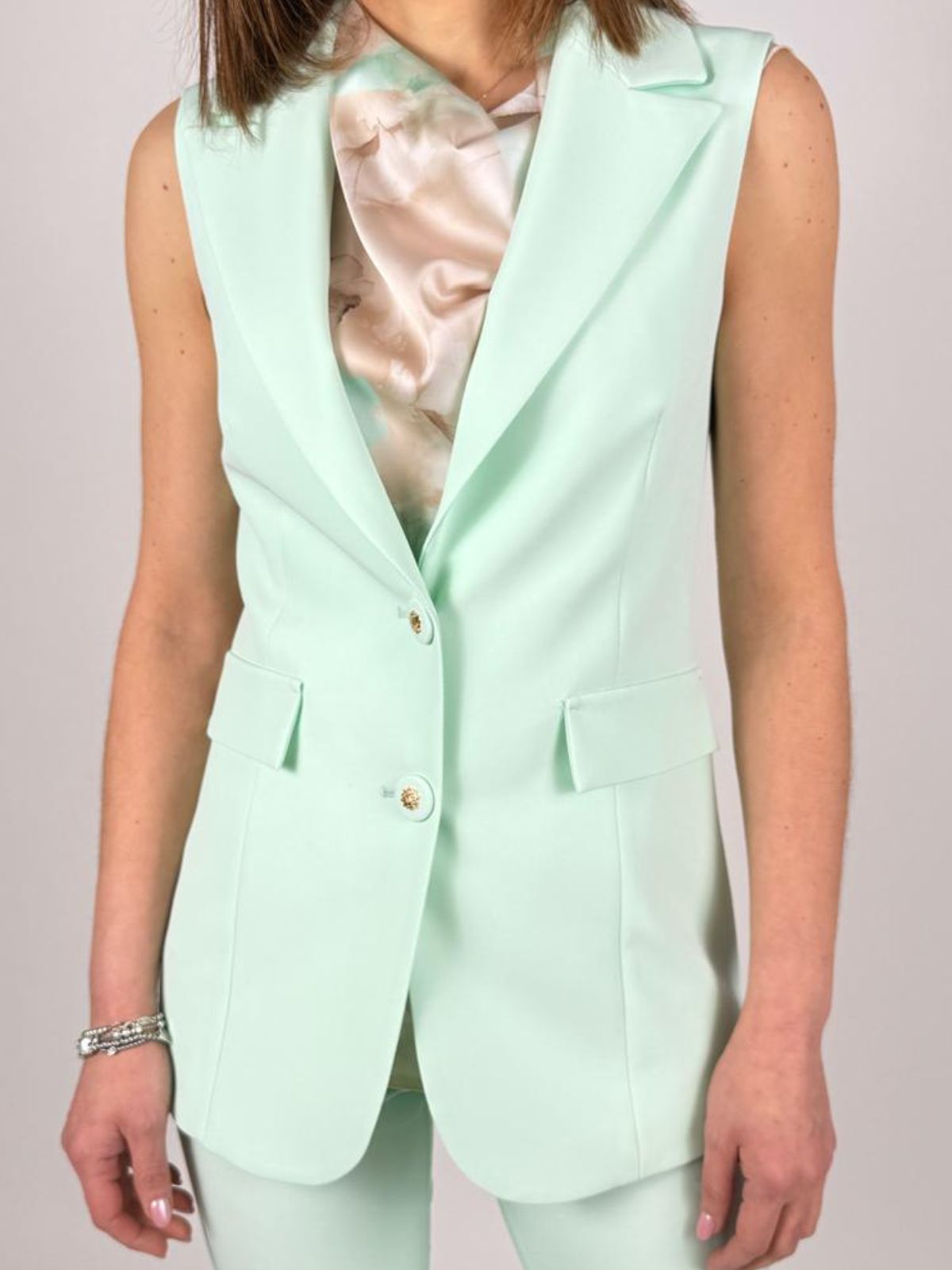 Gilet monopetto con revers a lancia Donna - Rinascimento - World Fashion