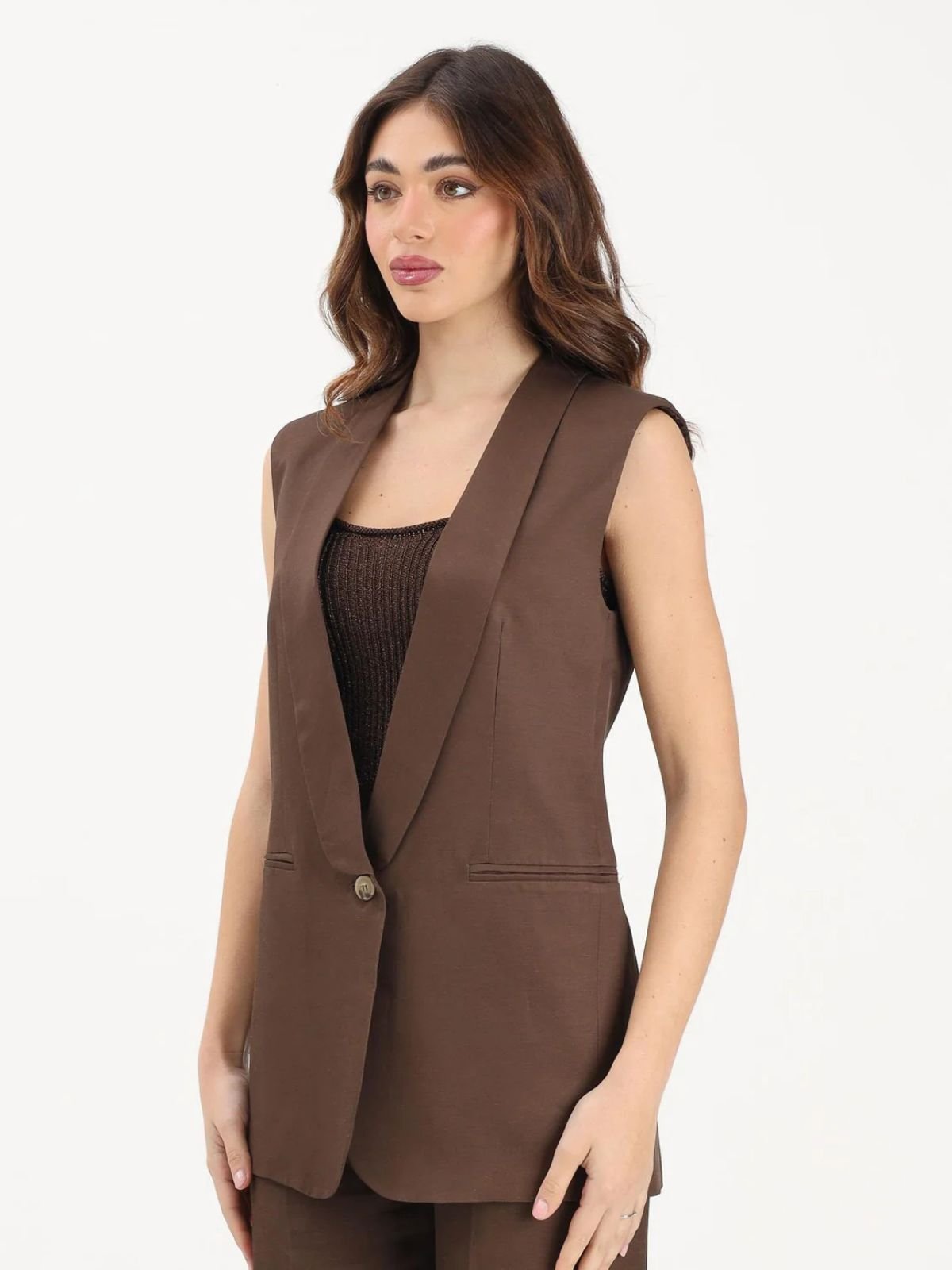 Gilet senza maniche con revers Donna - Vicolo - World Fashion