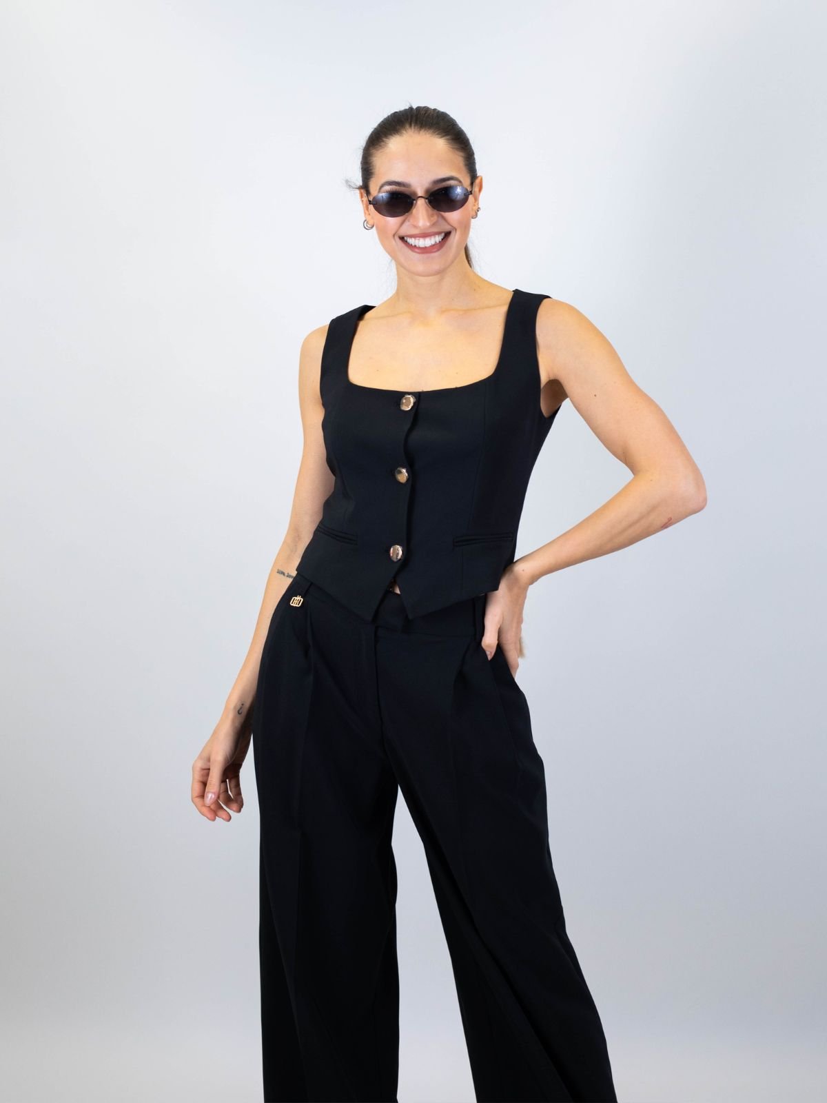 Gilet slim con bottoni centrali Donna - Fracomina - World Fashion