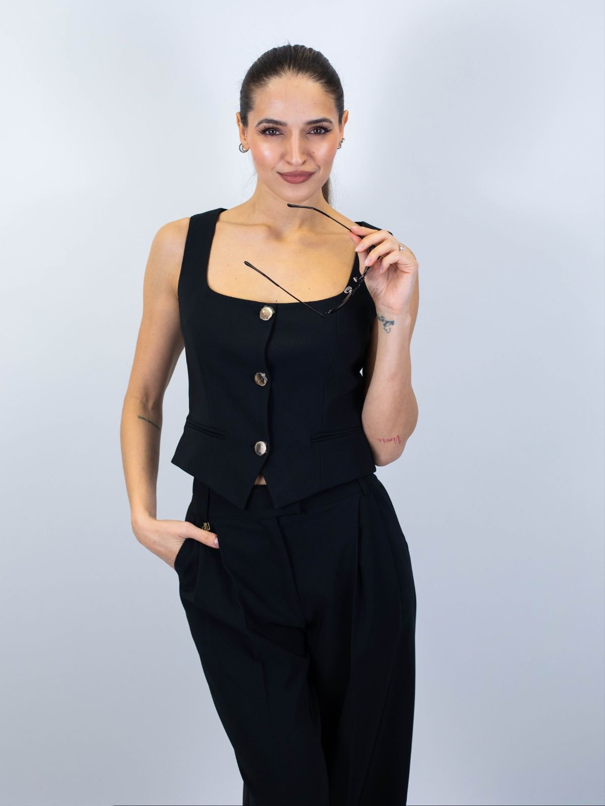 Gilet slim con bottoni centrali Donna - Fracomina - World Fashion