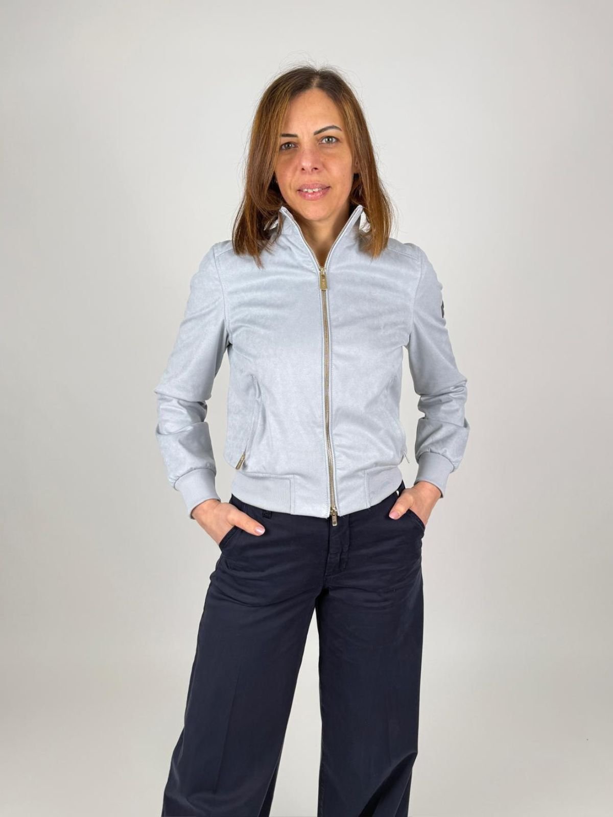 Giubbino Bomber In Tessuto Soft - Touch Donna - Yes Zee - World Fashion