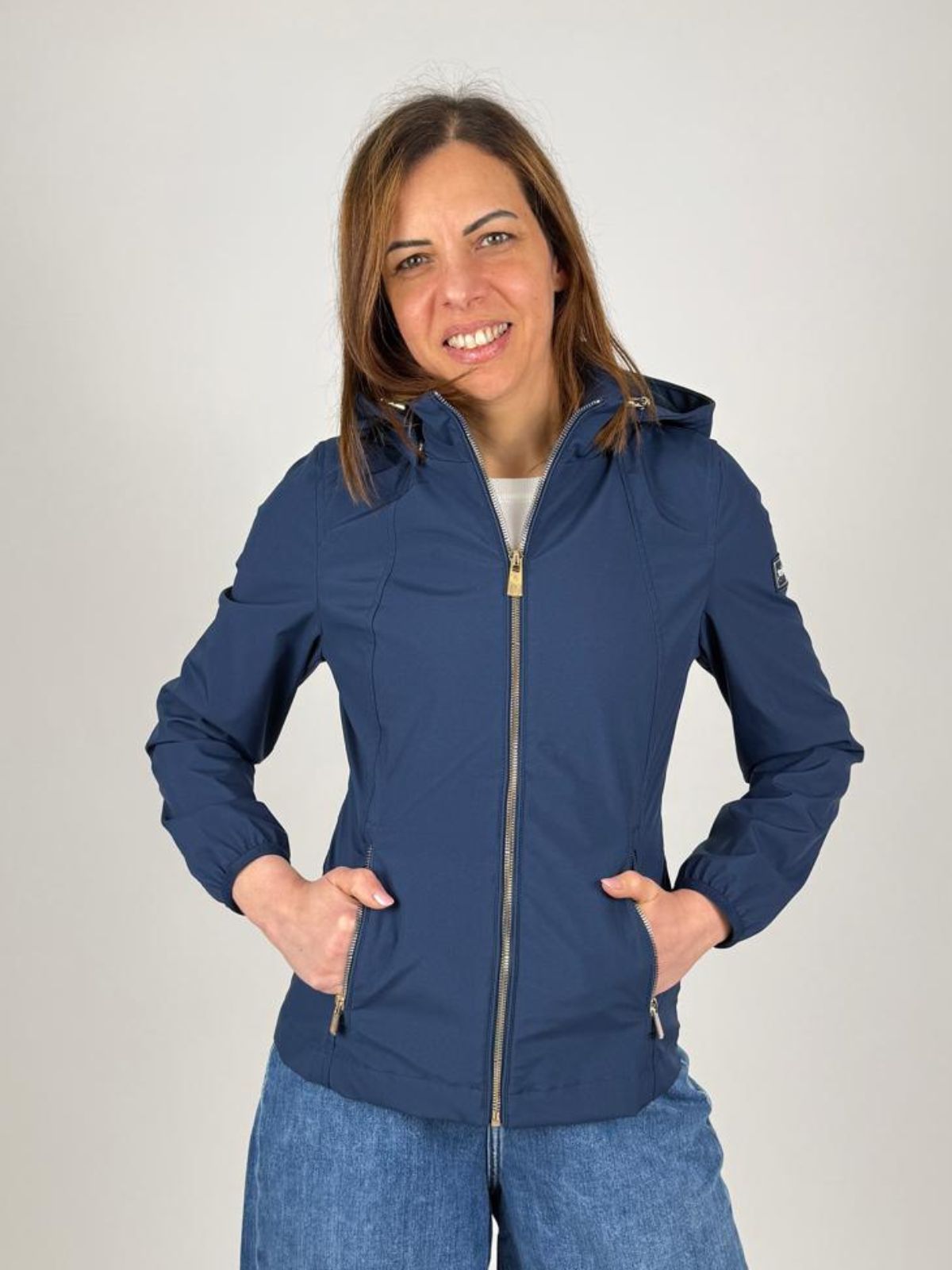 Giubbino In Softshell Sfoderato,Cappuccio Donna - Yes Zee - World Fashion