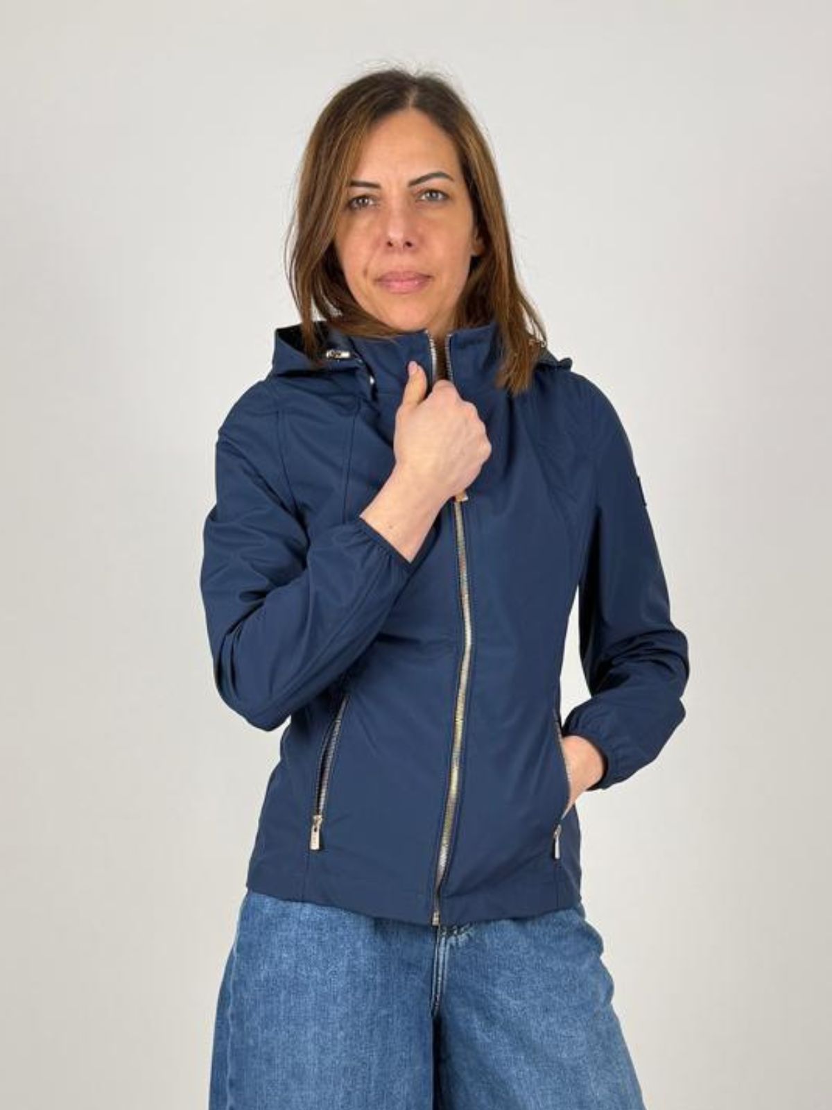 Giubbino In Softshell Sfoderato,Cappuccio Donna - Yes Zee - World Fashion