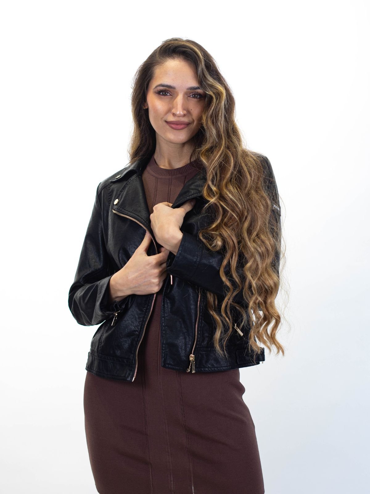 Giubbino Tipo Chiodo In Tessuto Spalmato Donna - Yes Zee - World Fashion