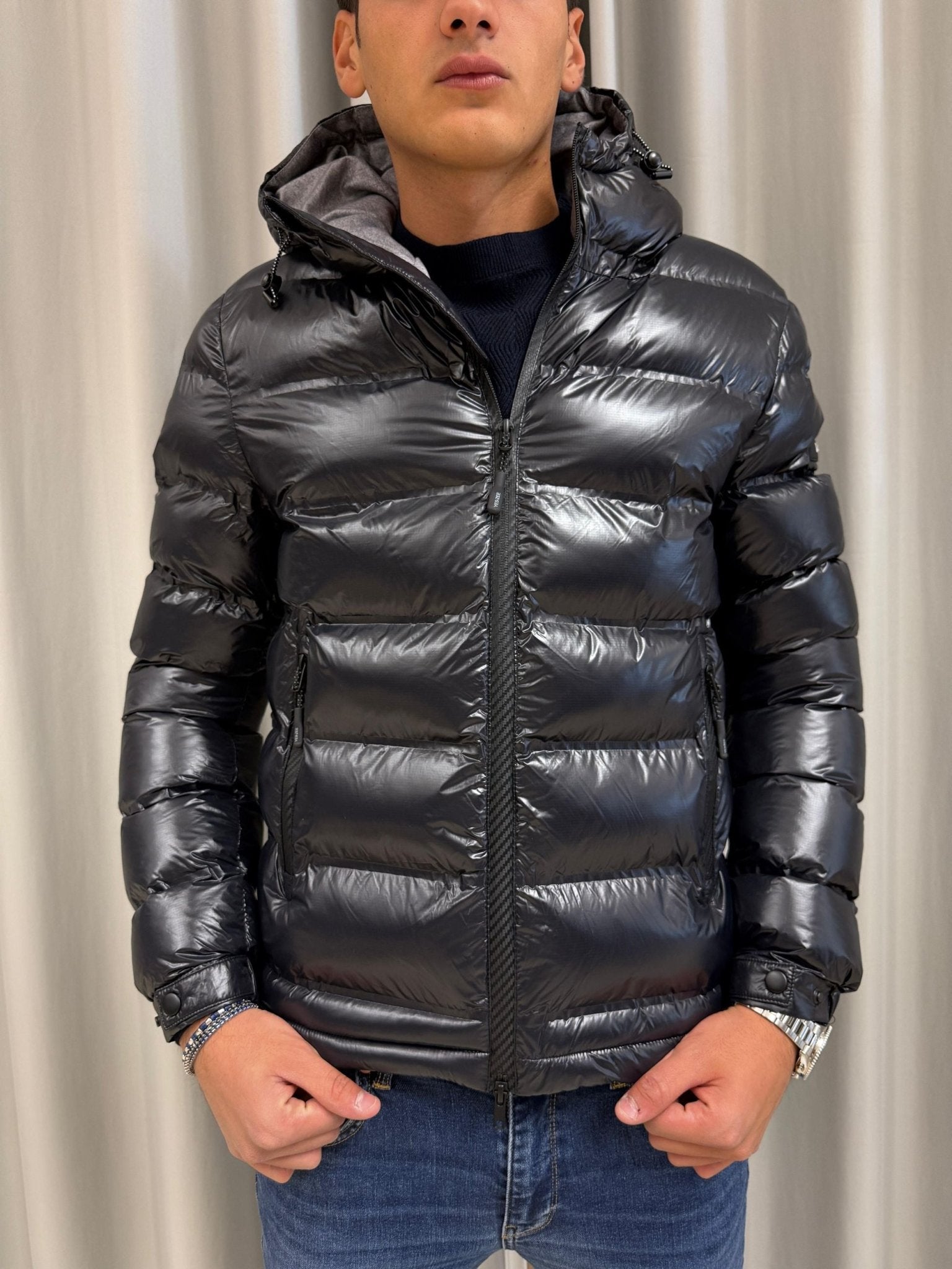 Giubbino Uomo Con Cappuccio,Trapunt.Termosaldat Uomo - Yes Zee - J822B400 - World Fashion