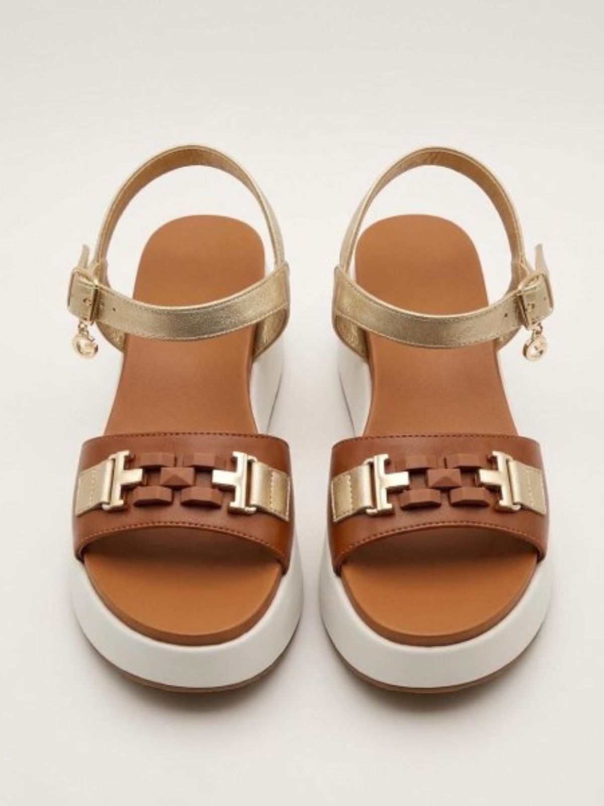 Gold&Gold - Sandalo platform con catena - Donna - World Fashion