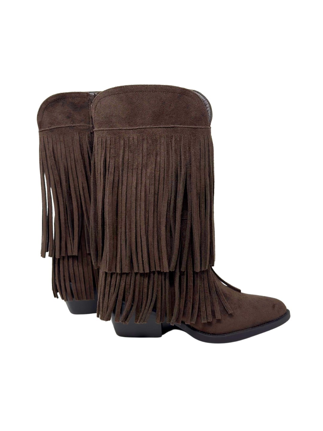 Gold&Gold - Stivale scamosciato con frange - Donna - World Fashion
