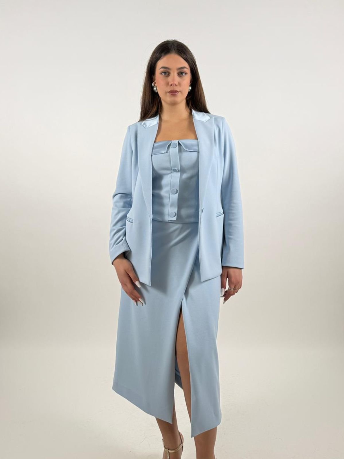 Gonna a portafoglio con spacco frontale Donna - Vicolo - World Fashion