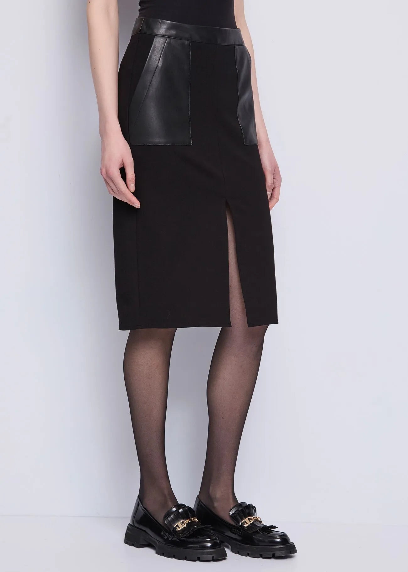 Gonna con dettagli in similpelle Donna - GAUDI JEANS - 521BD74001 - World Fashion