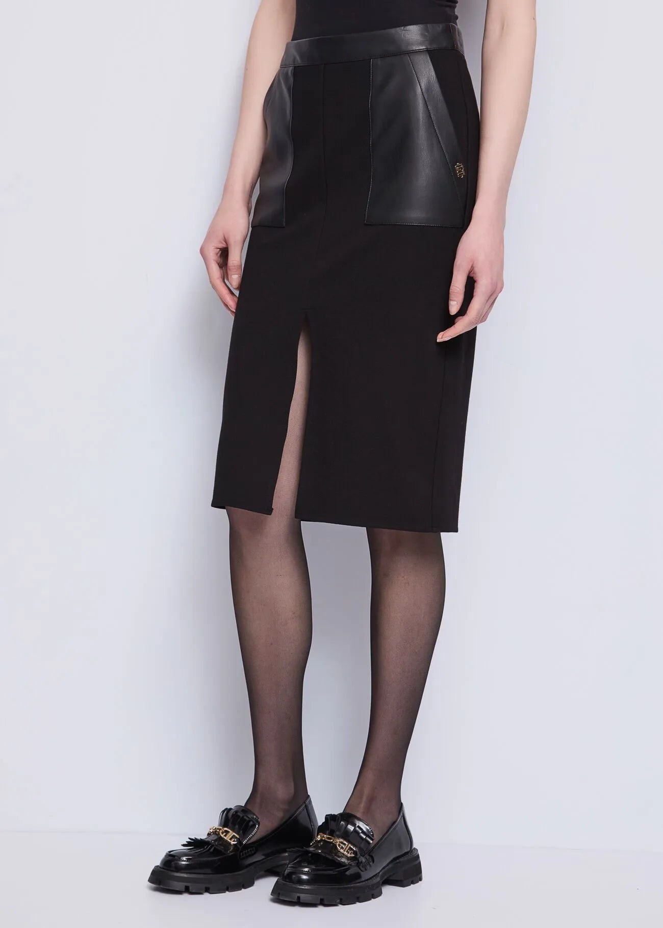 Gonna con dettagli in similpelle Donna - GAUDI JEANS - 521BD74001 - World Fashion