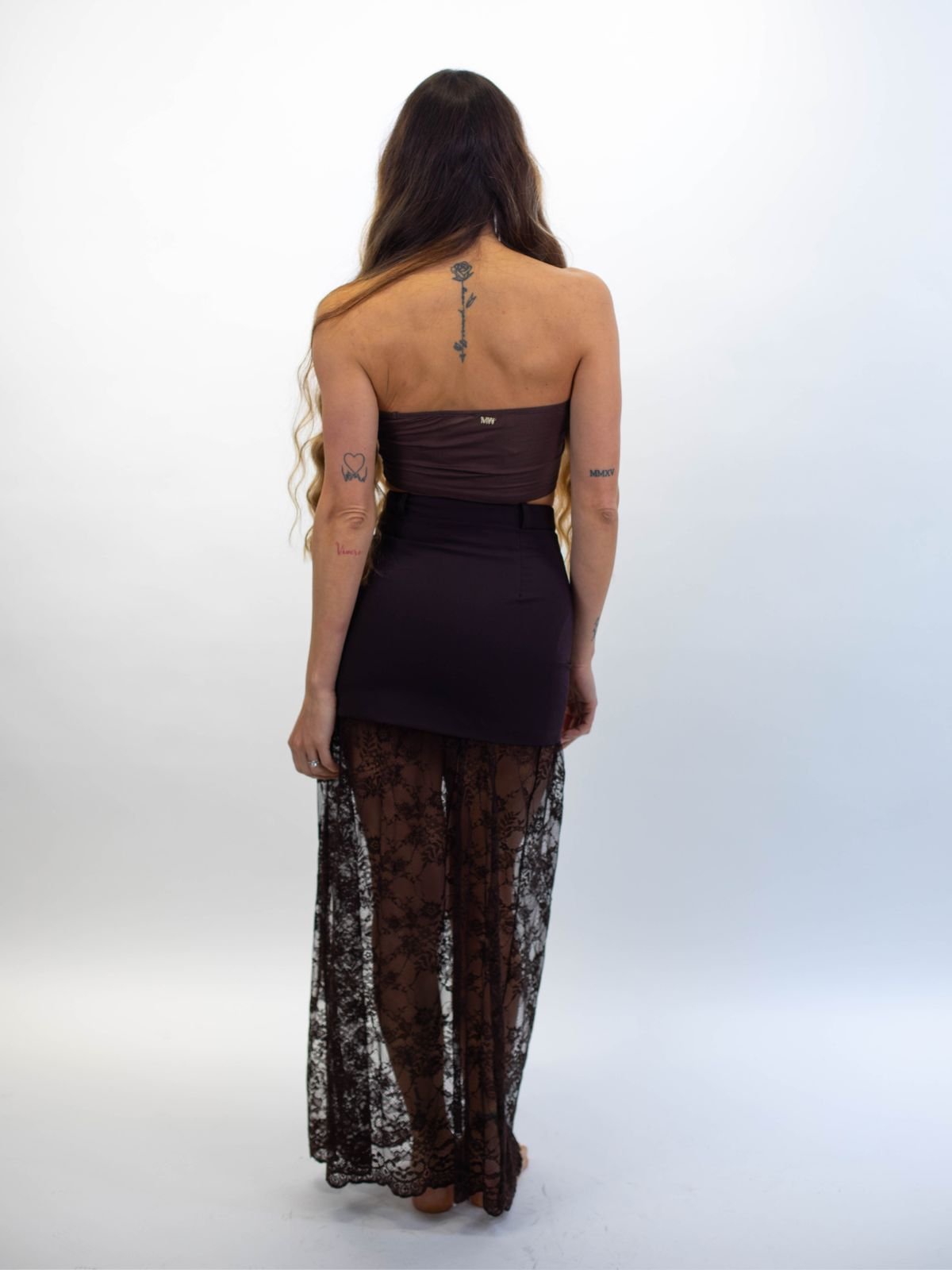Gonna con inserto in pizzo Donna - Imperial - World Fashion