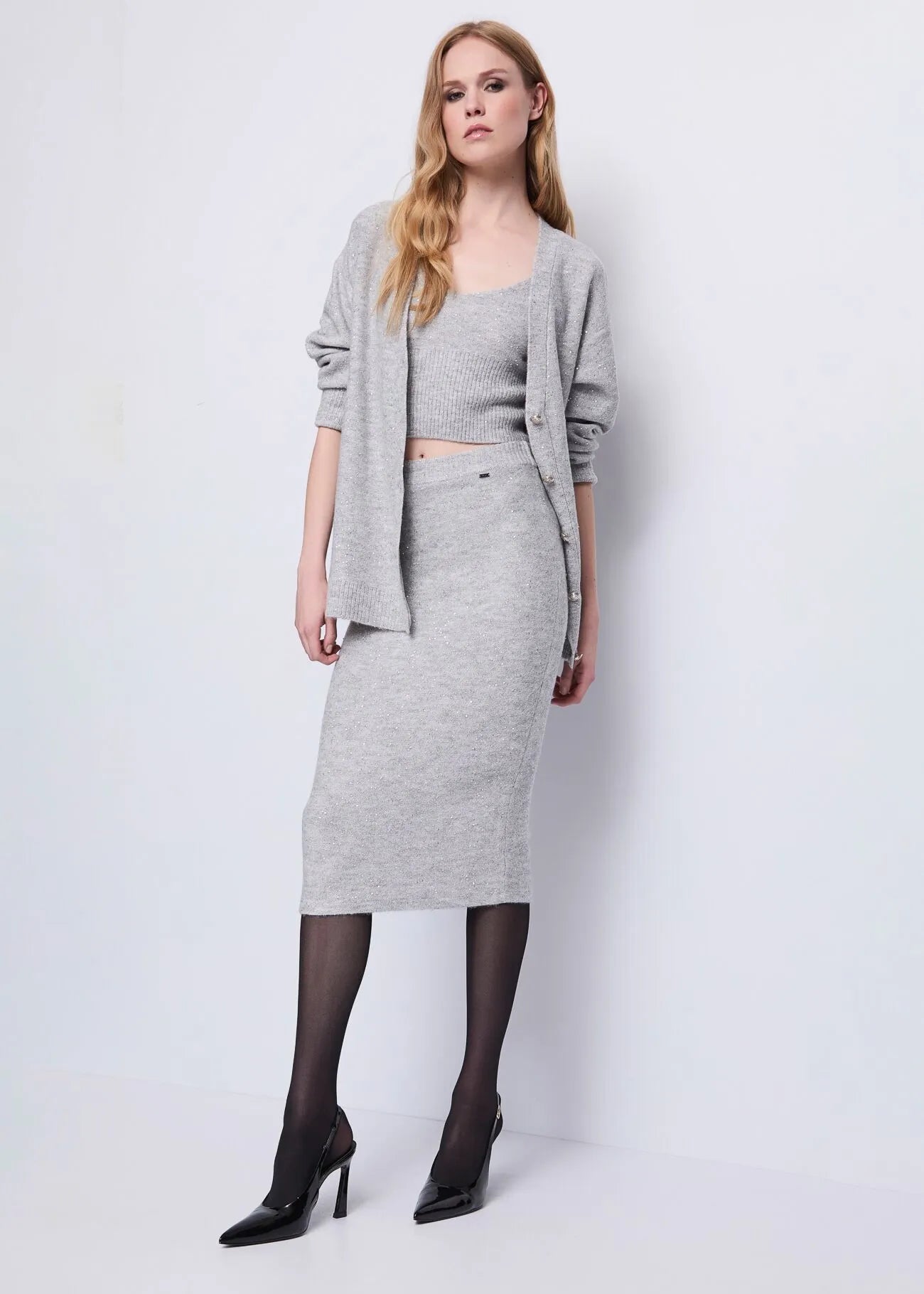 Gonna longuette con paillettes Donna - GAUDI FASHION - 521FD73002 - World Fashion