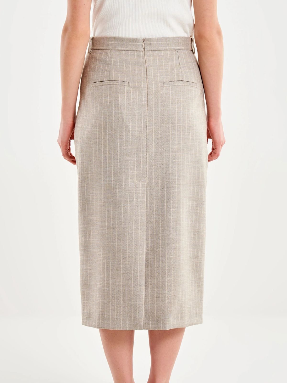 Gonna longuette con spacco gessata Donna - Vicolo - World Fashion