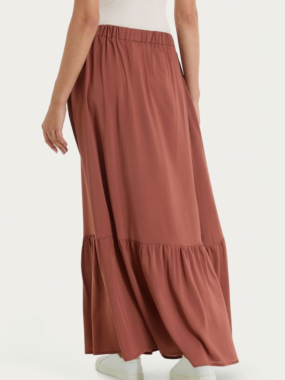 Gonna lunga a balze in Voile Stretch Donna - Ragno - World Fashion