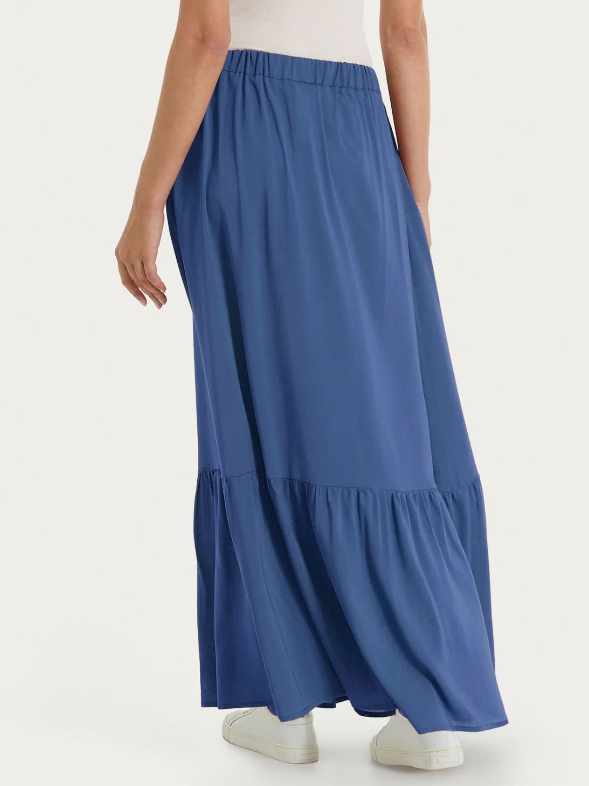 Gonna lunga a balze in Voile Stretch Donna - Ragno - World Fashion