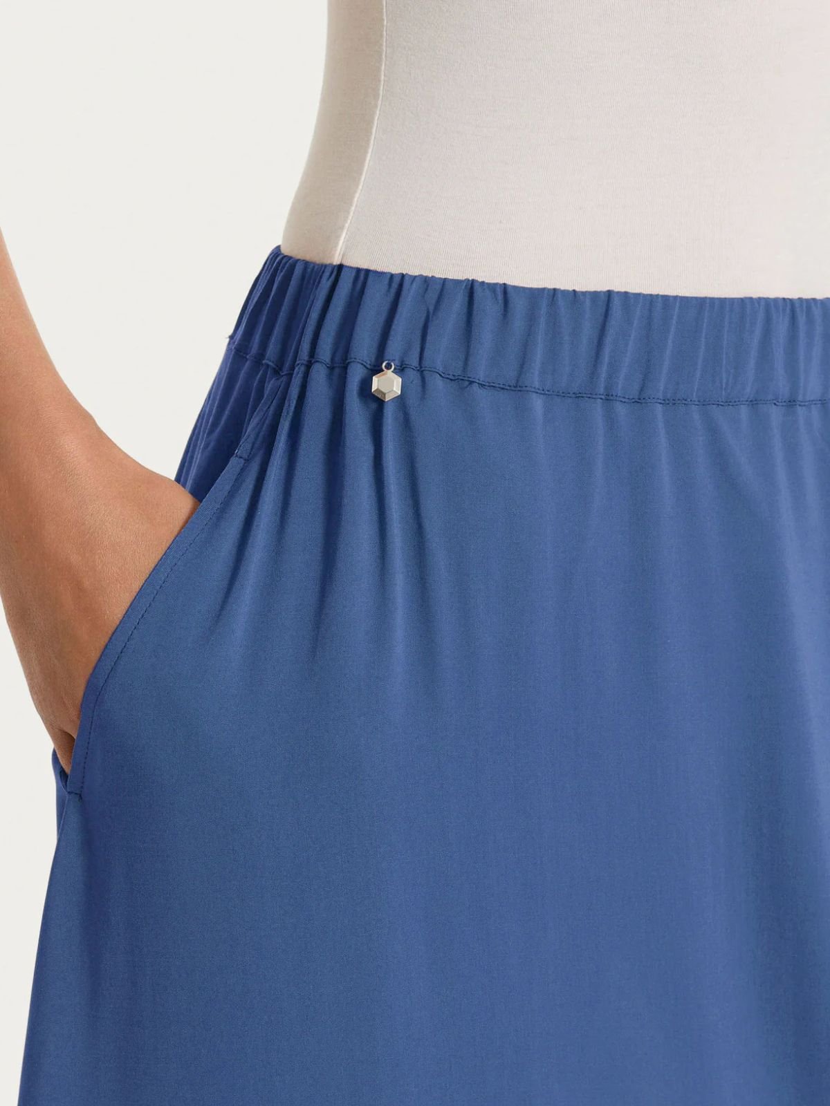 Gonna lunga a balze in Voile Stretch Donna - Ragno - World Fashion