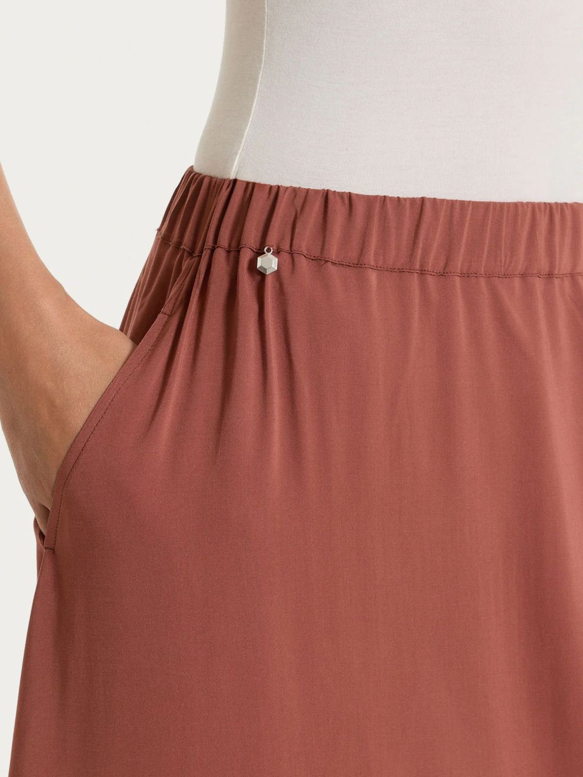 Gonna lunga a balze in Voile Stretch Donna - Ragno - World Fashion