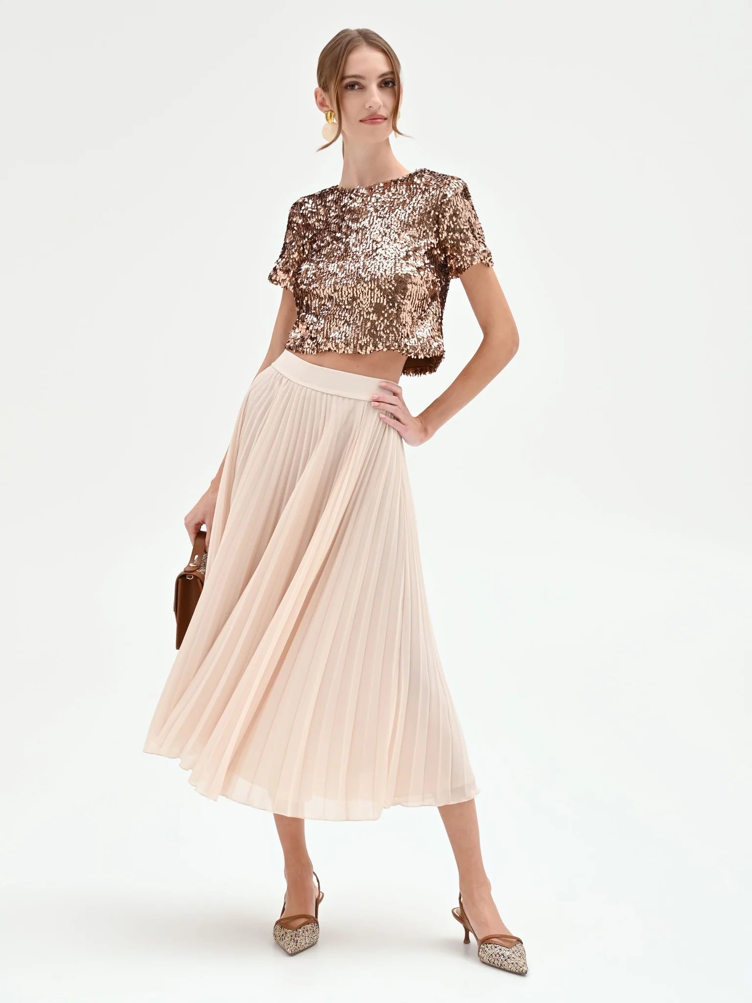 Gonna midi plissettata Donna - Rinascimento - World Fashion