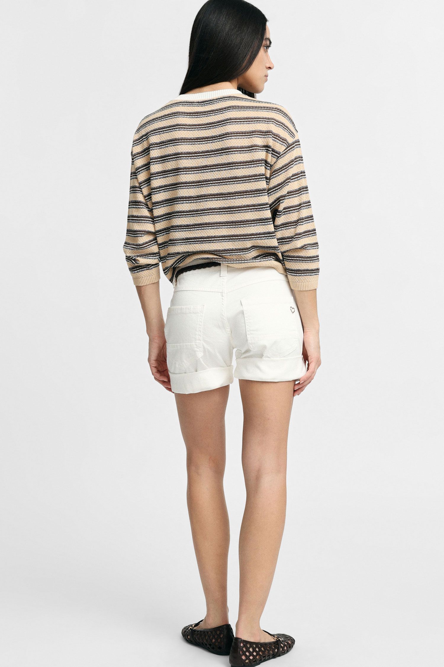 Please - Short monocolour con cinque tasche e orli risvoltati - Donna