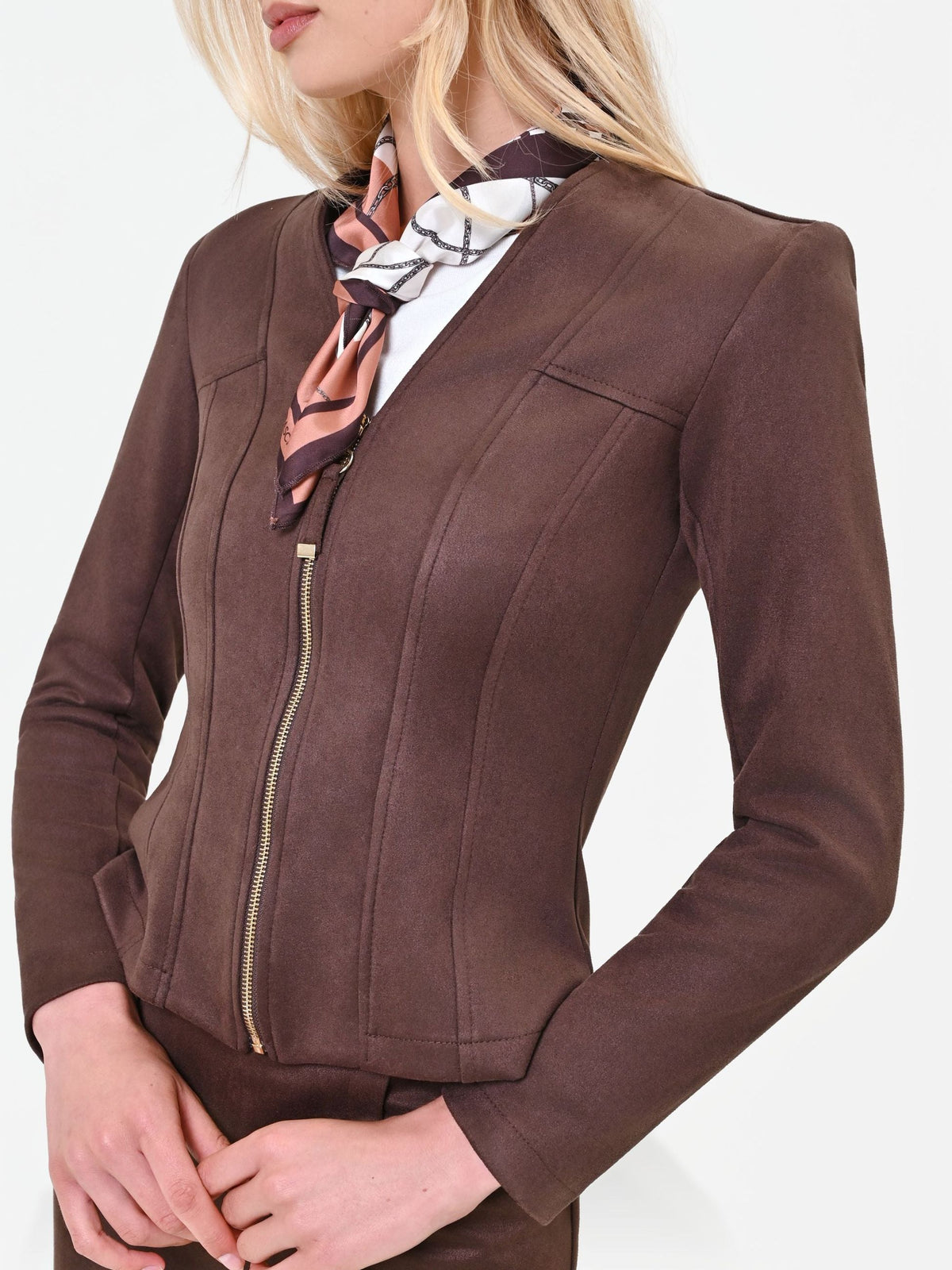 Rinascimento - Giacca in similpelle con baschina - Donna