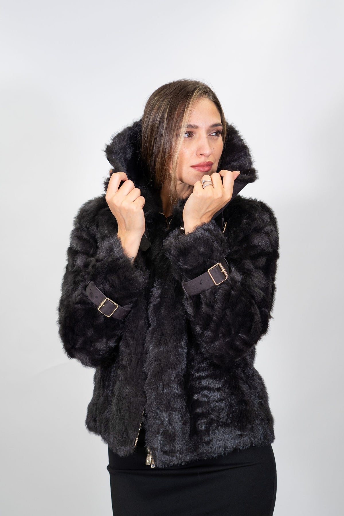 Yes Zee - Giacca in tessuto effetto peluche - Donna