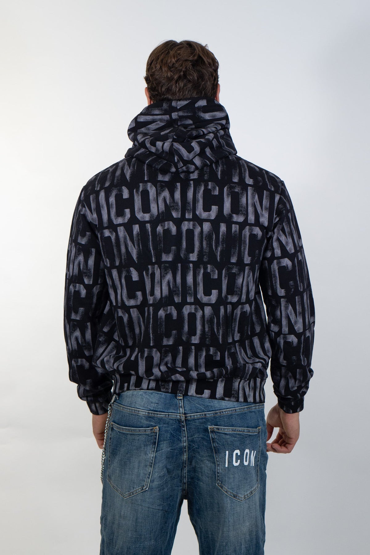 Icon - Felpa Cappuccio Maxi Logged - Uomo - World Fashion