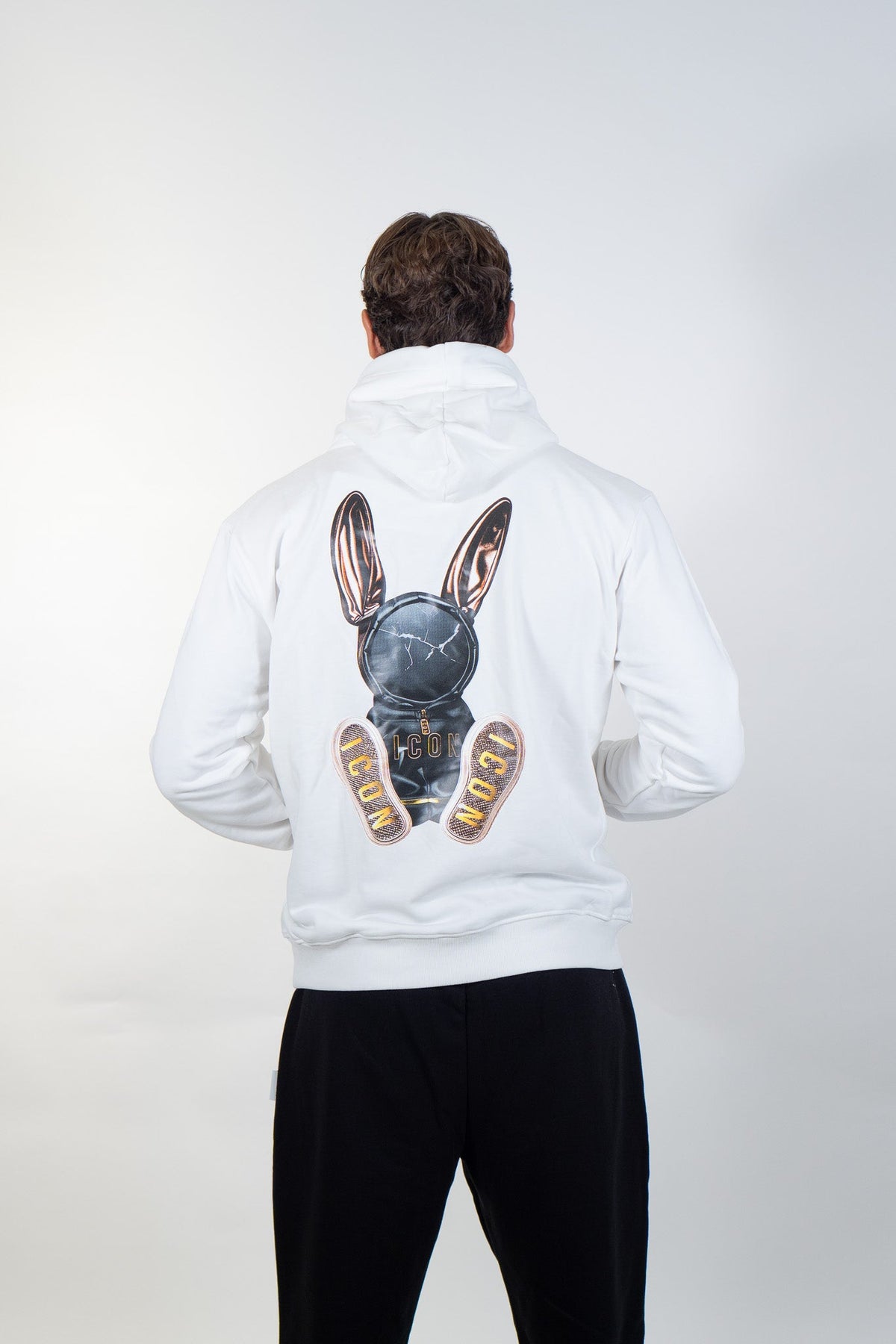 Icon - Felpa Cappuccio Puppet Print - Uomo - World Fashion