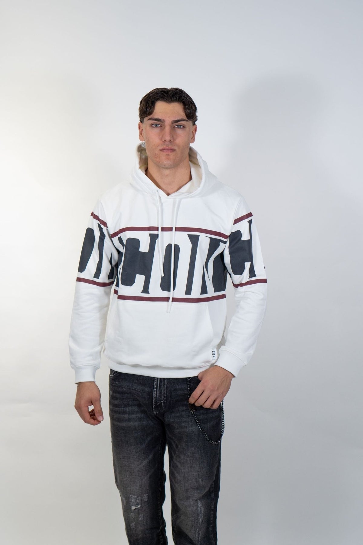 Icon - Felpa con Cappuccio Stripe - Uomo - World Fashion