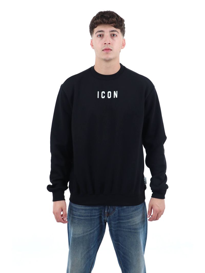 Icon - Felpa Girocollo Logo Grande Su Dt - Uomo - World Fashion