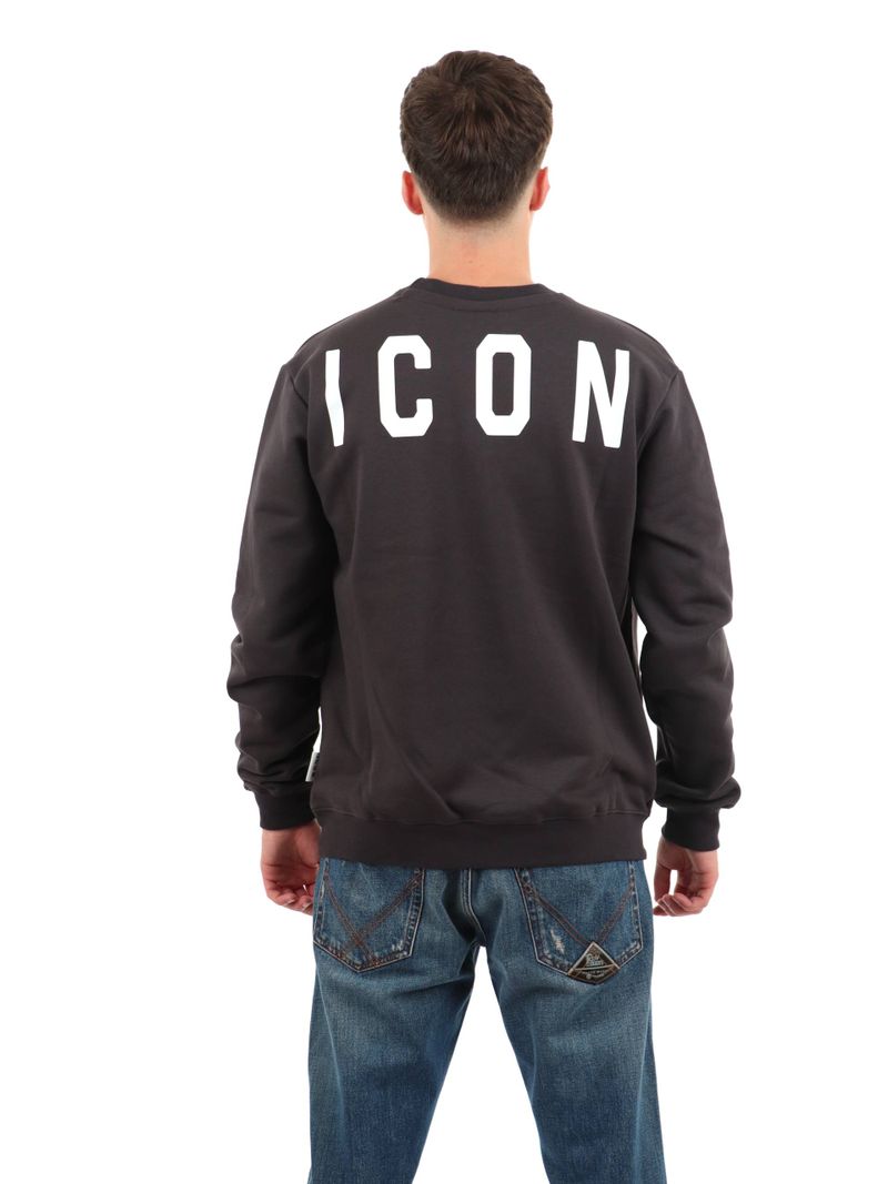 Icon - Felpa Girocollo Logo Grande Su Dt - Uomo - World Fashion