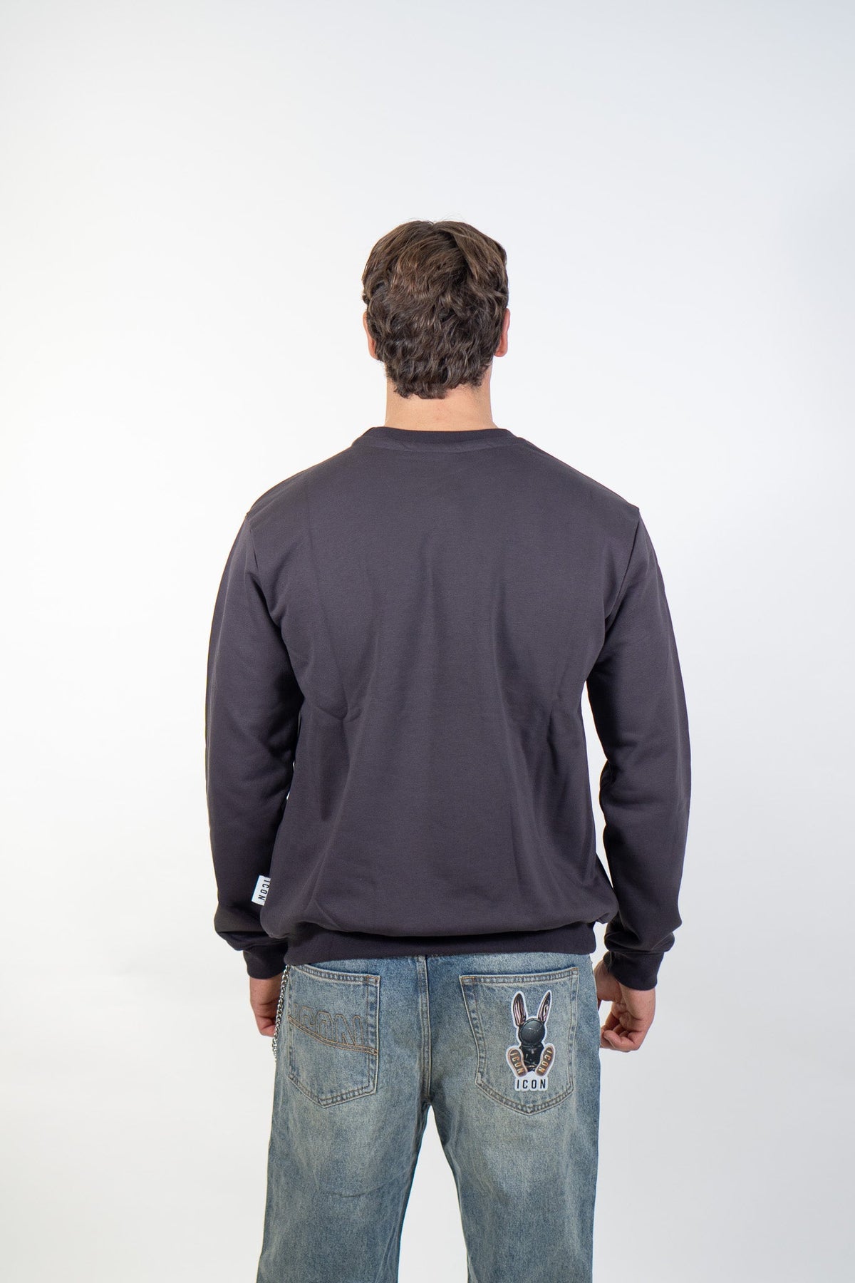 Icon - Felpa Girocollo Logo Trasversale - Uomo - World Fashion