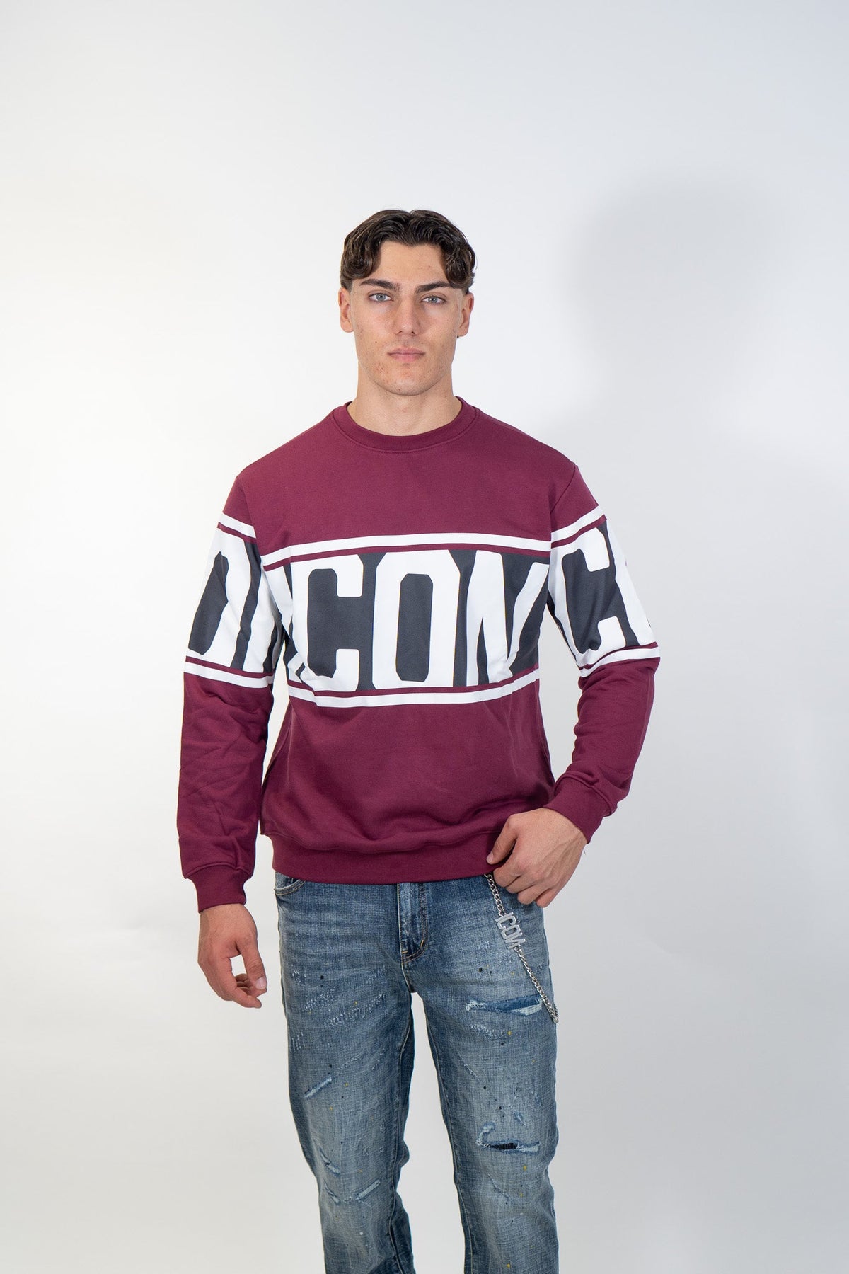 Icon - Felpa Girocollo Stripe - Uomo - World Fashion
