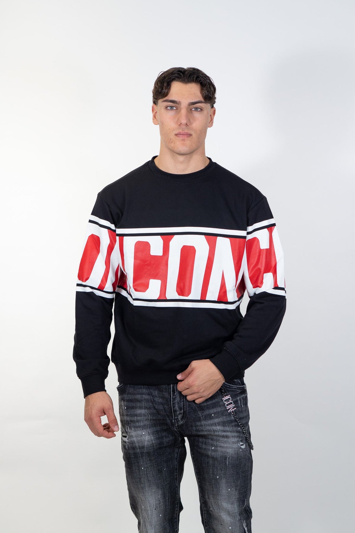 Icon - Felpa Girocollo Stripe - Uomo - World Fashion