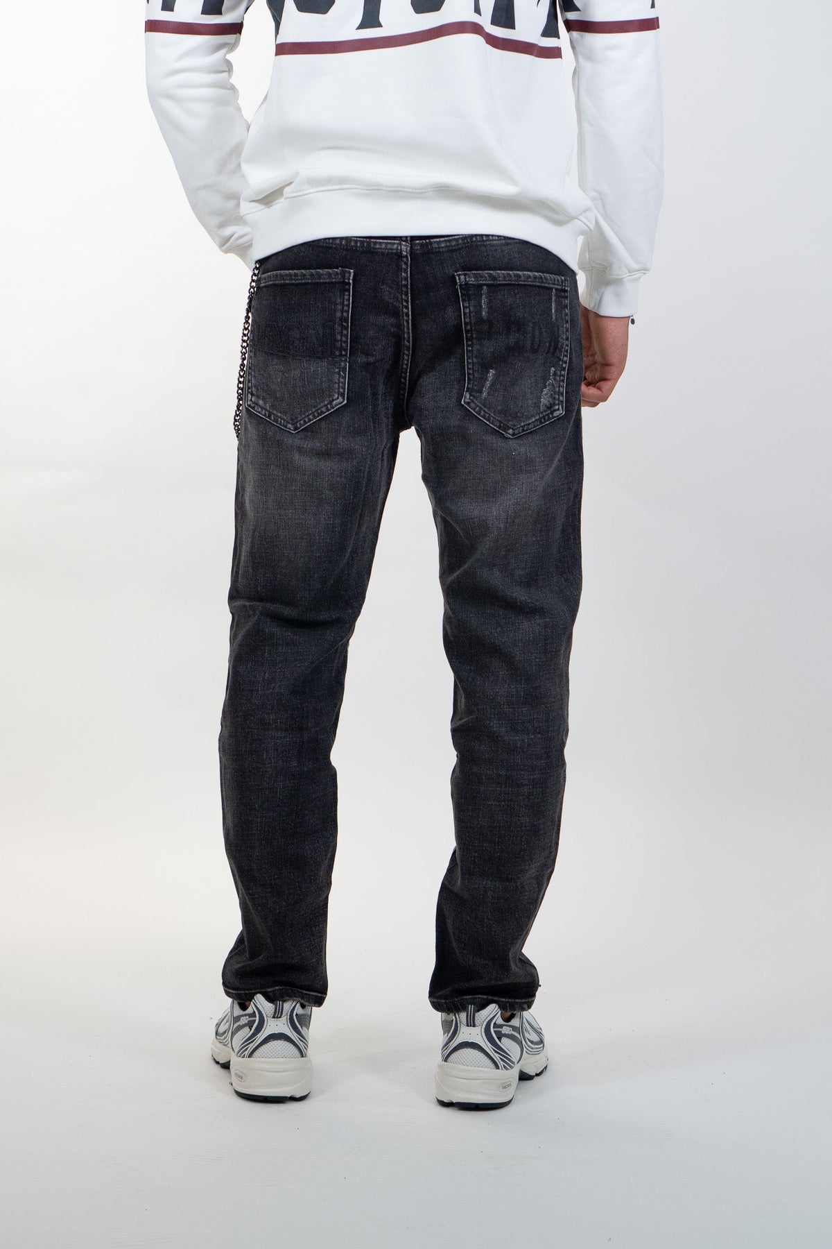 Icon - Jeans Cropped doppio logo - Uomo - World Fashion