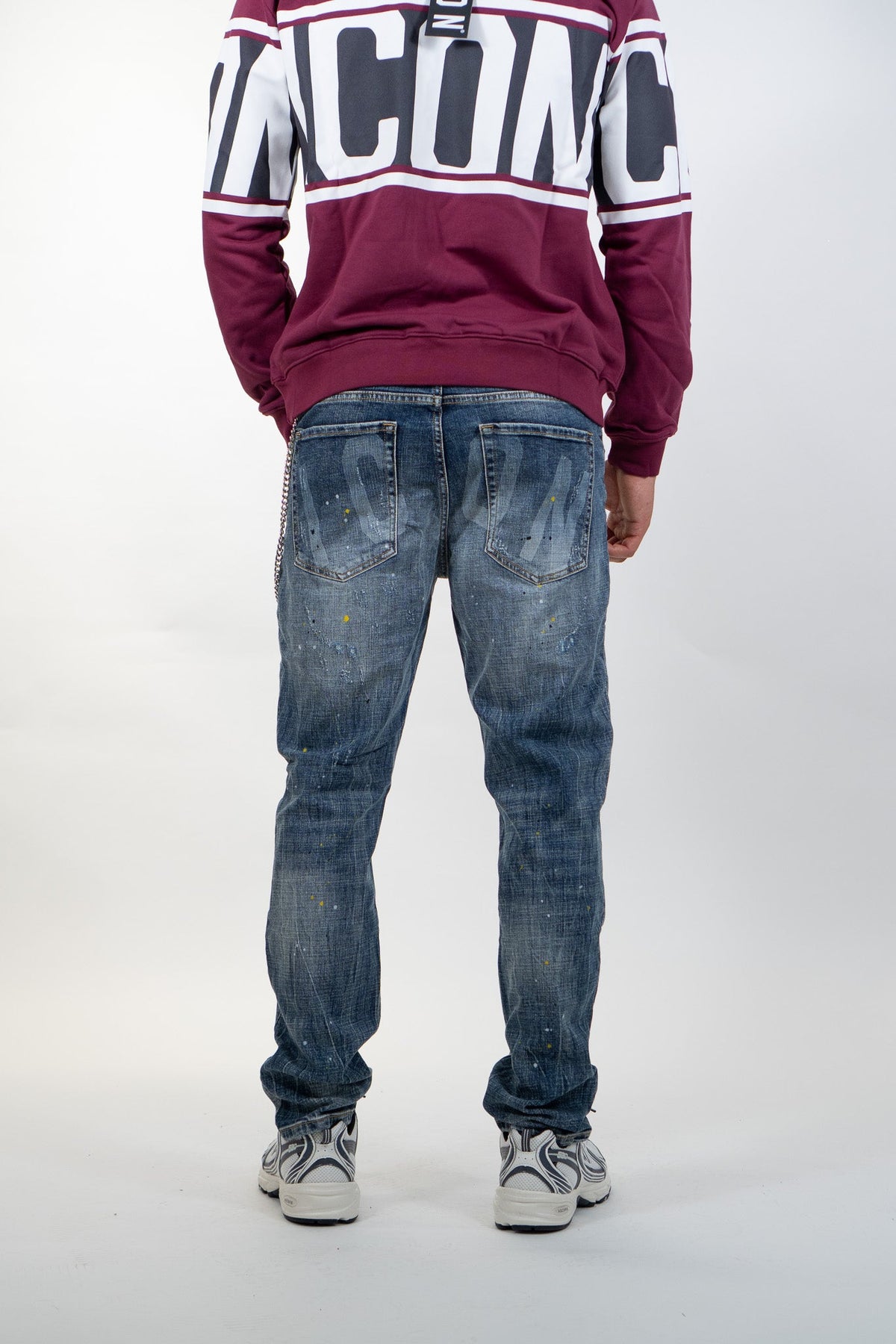 Icon - Jeans slim fit con schizzi - Uomo - World Fashion