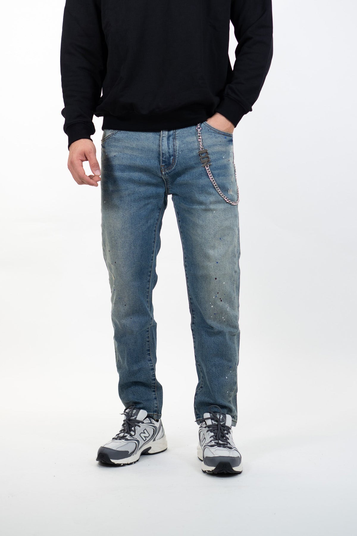 Icon - Jeans slim fit washed paint - Uomo - World Fashion