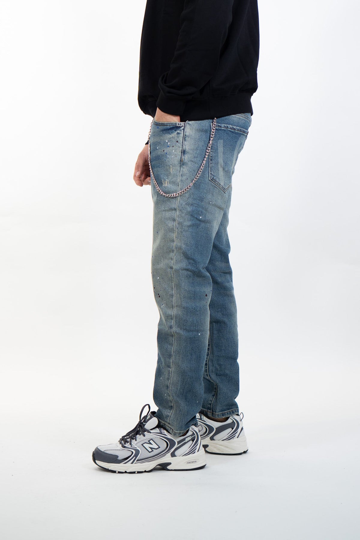 Icon - Jeans slim fit washed paint - Uomo - World Fashion