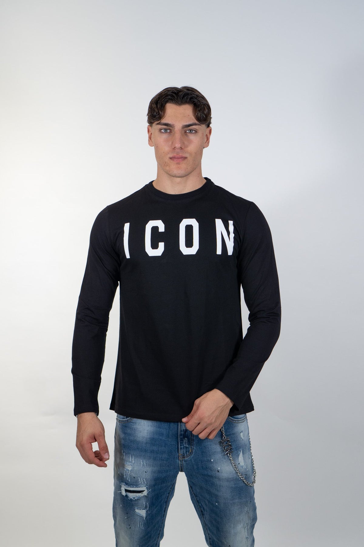 Icon - Maglia a maniche lunghe con logo - Uomo - World Fashion